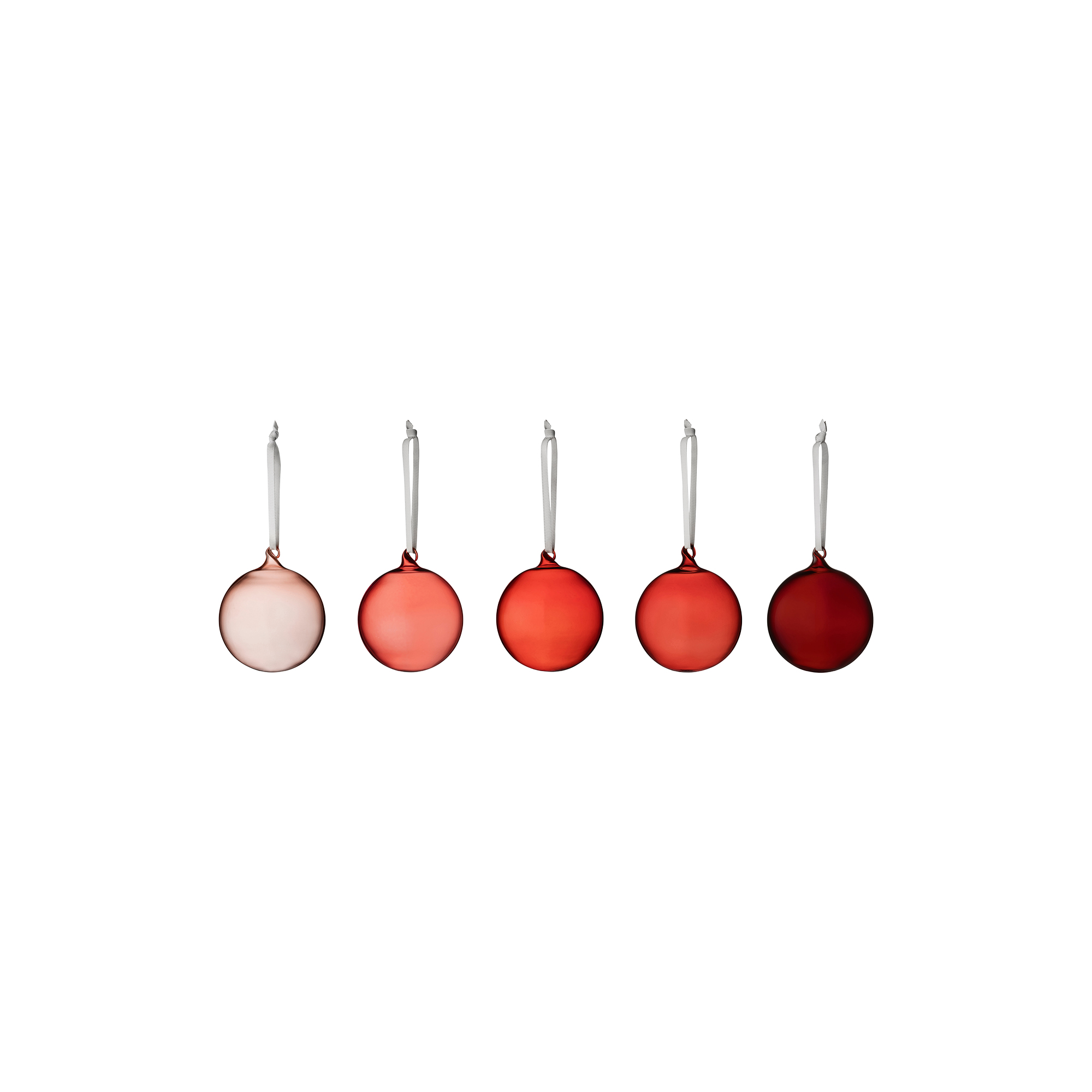 Iittala - Glaskugler 5 stk., rød, Iittala Decorations - Ø8 cm
