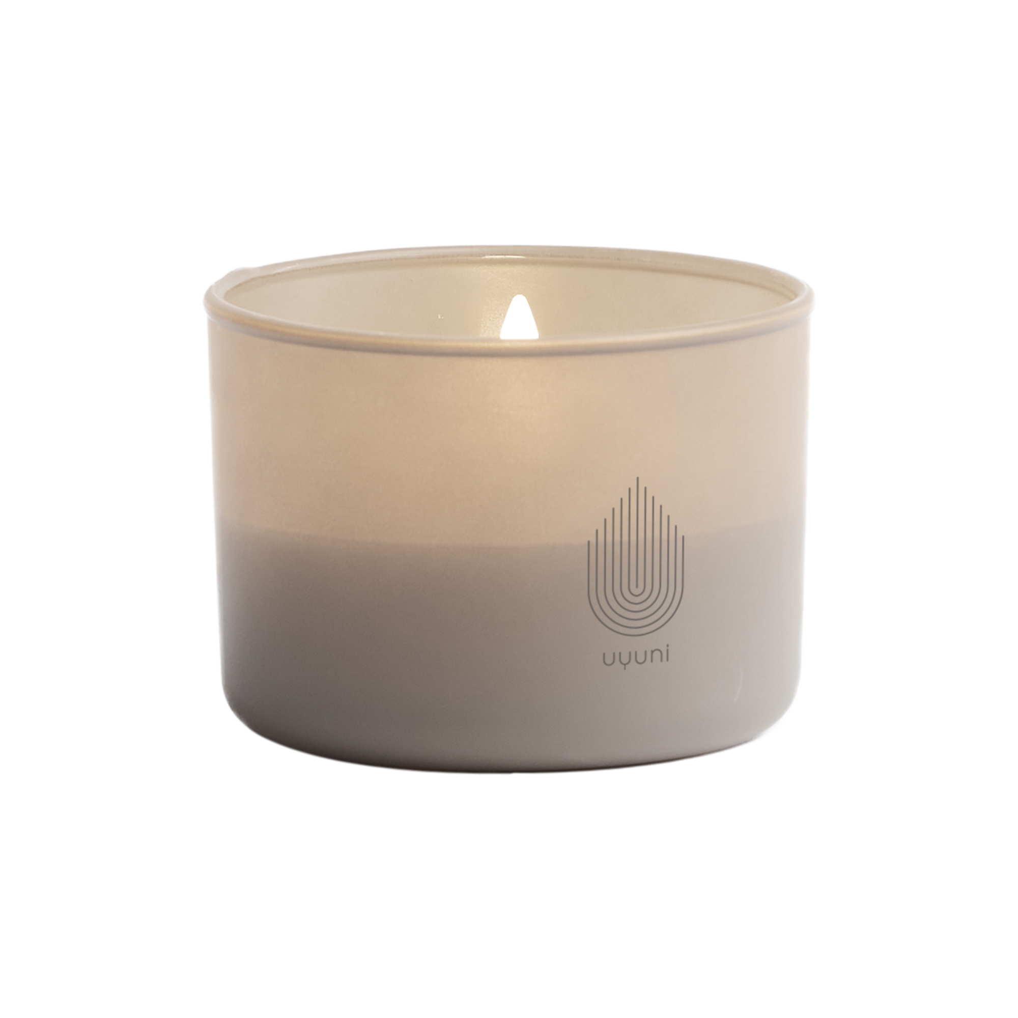 Uyuni Lighting - Glass Candle, sandstone - Small