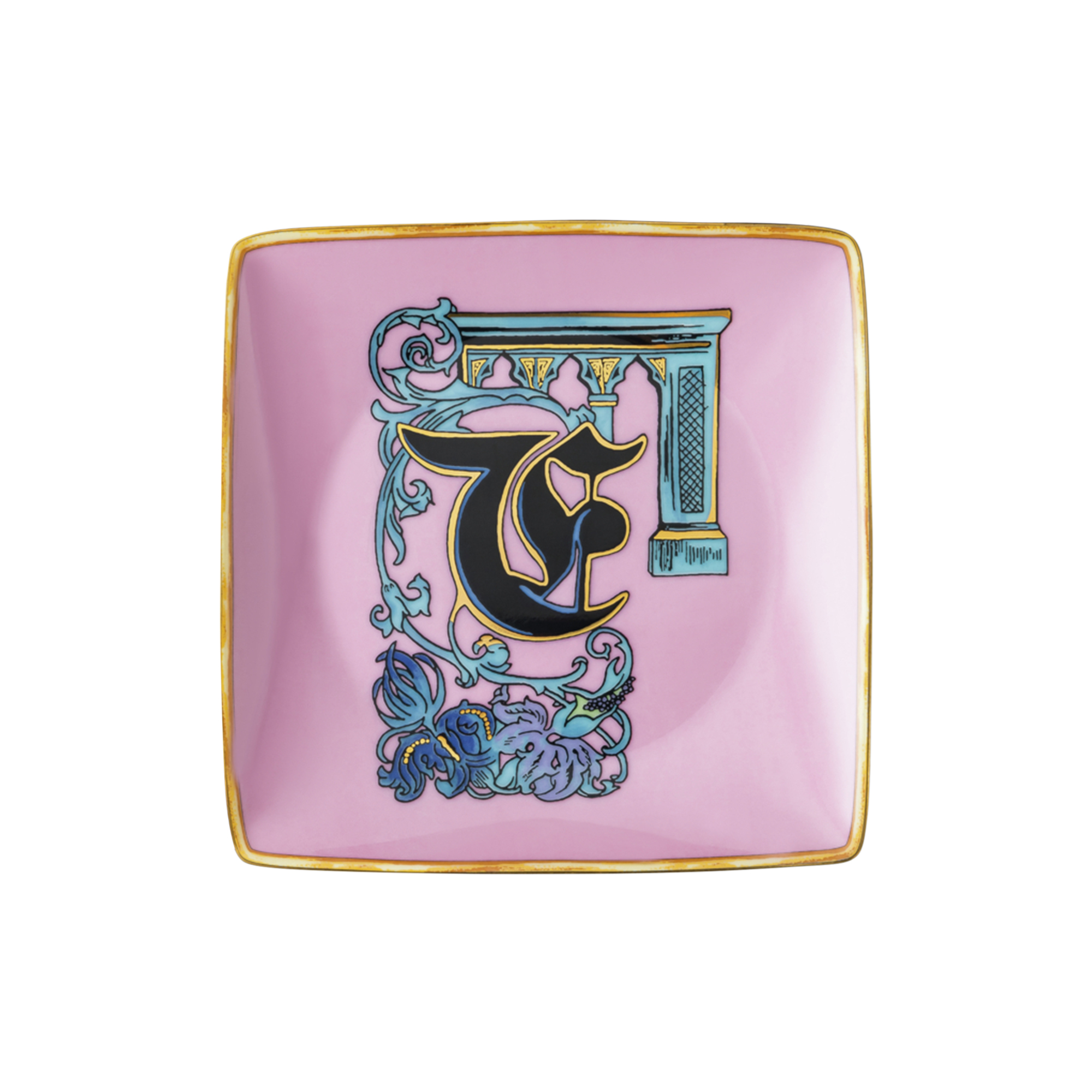 Rosenthal x Versace - Versace Alphabet Dish F, Alphabet Collection