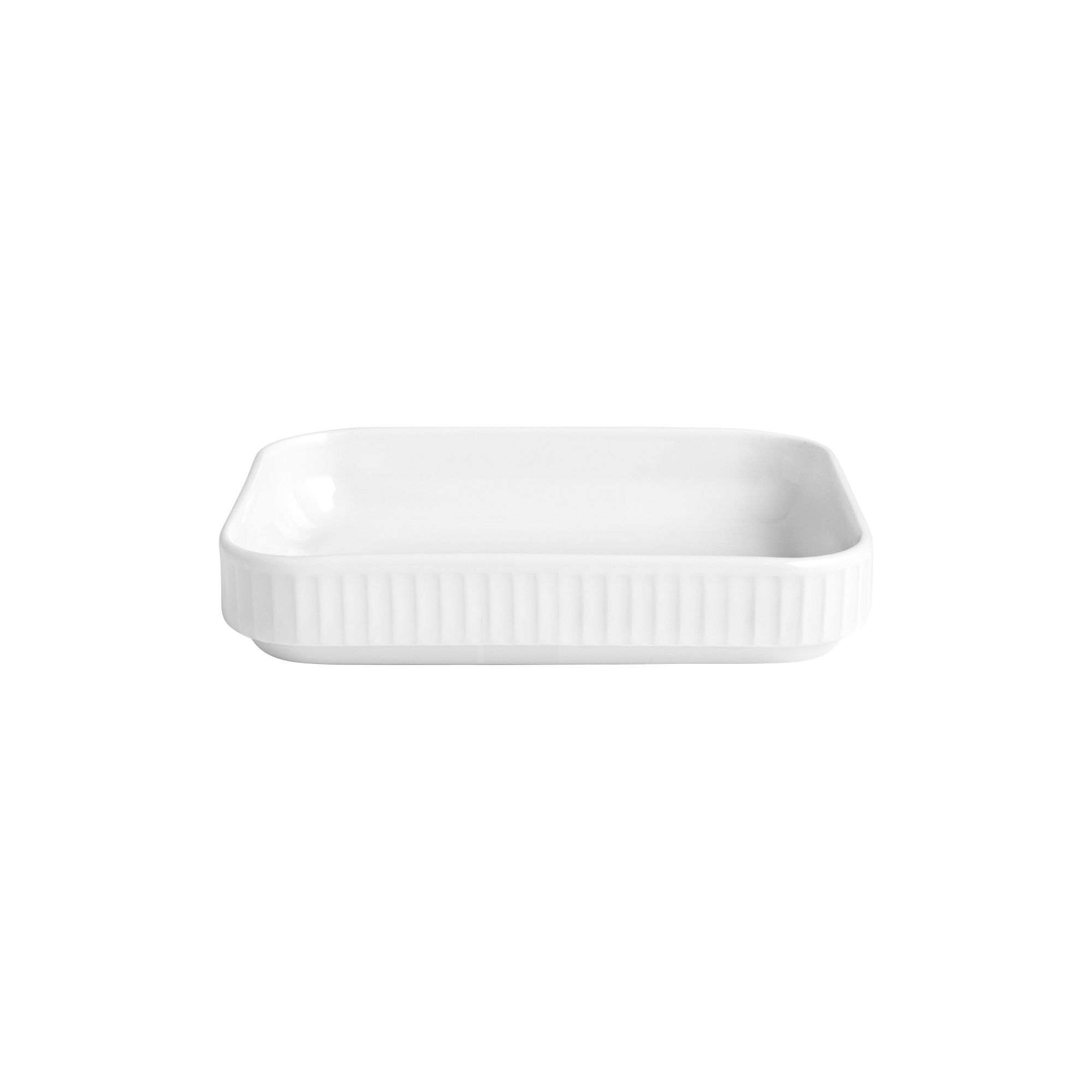 Pillivuyt - Plissé rektangulært fad 18 cm - 18x12 cm