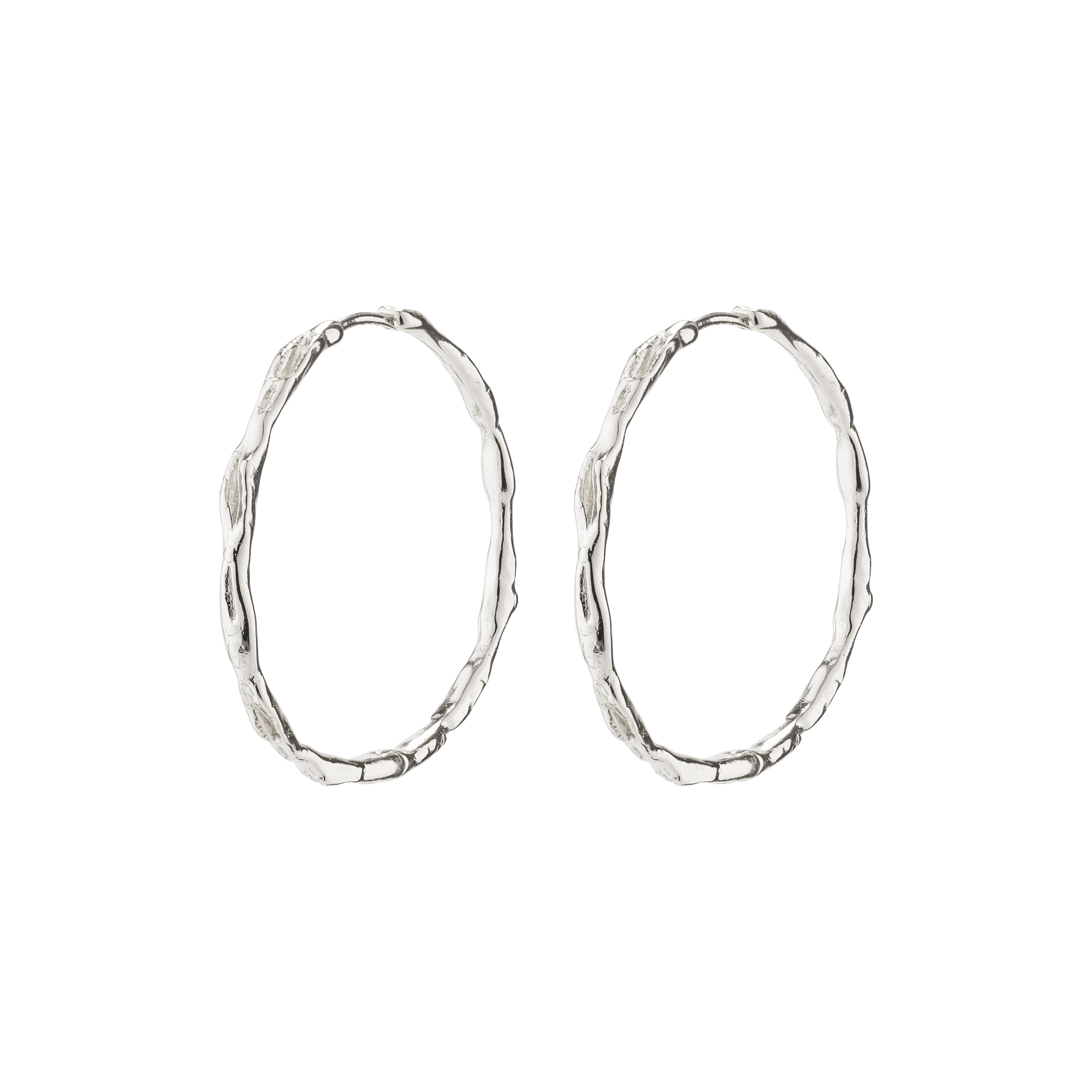 Pilgrim - EDDY recycled organiske maxi hoops, sølvbelagt