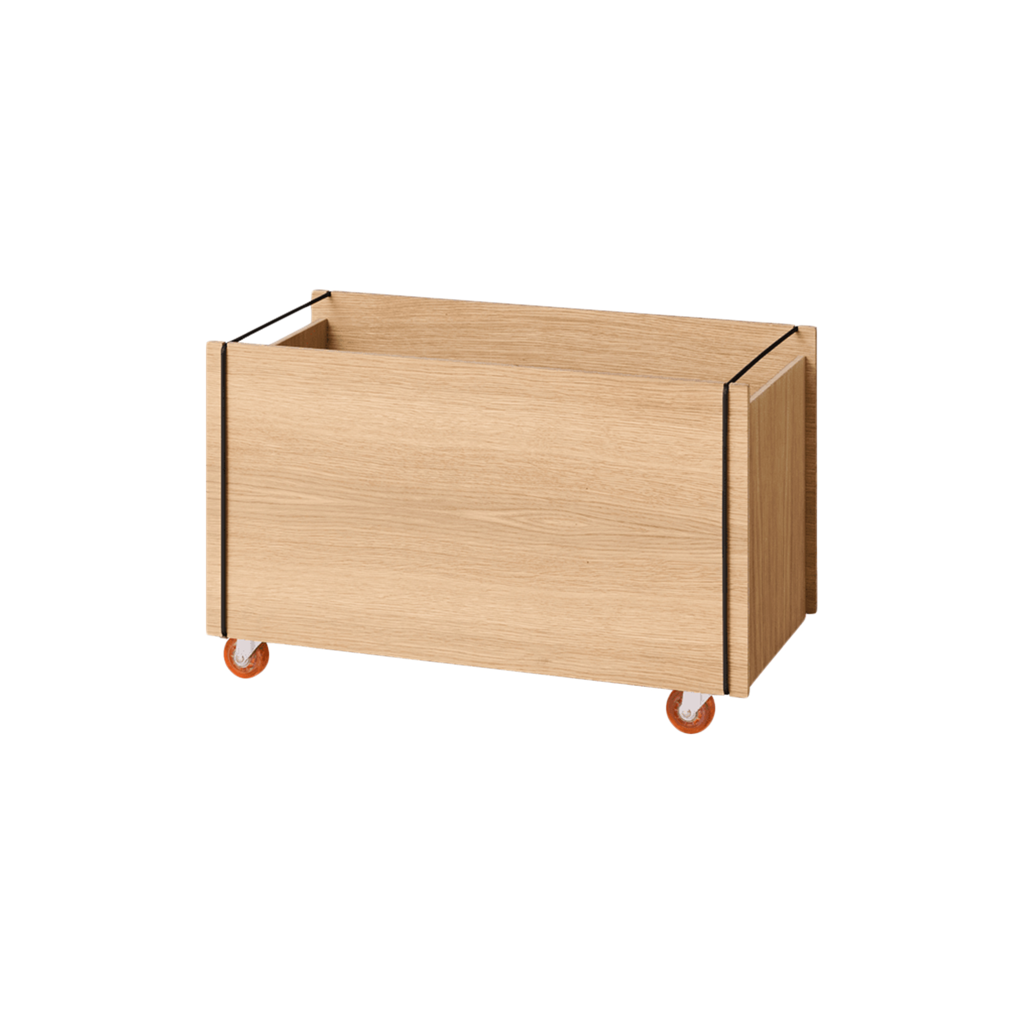MOEBE - Storage Box w. Wheels | Oiled Oak/Black | Opbevaringskasse