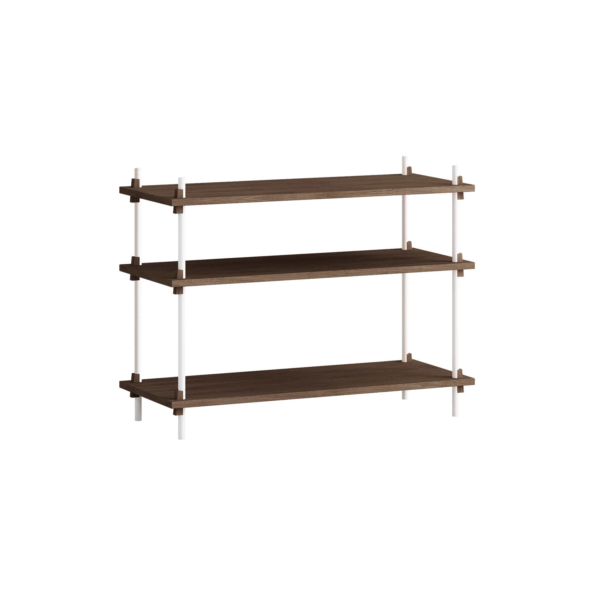 MOEBE - Shelving Classic Low, smoked oak/white