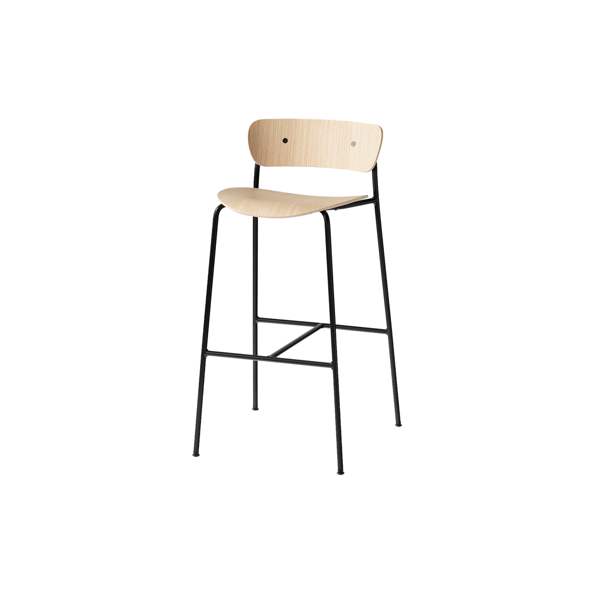 &Tradition - Pavilion AV7 barstol, eg/sort - H: 85 x B: 50 x D: 48 cm.