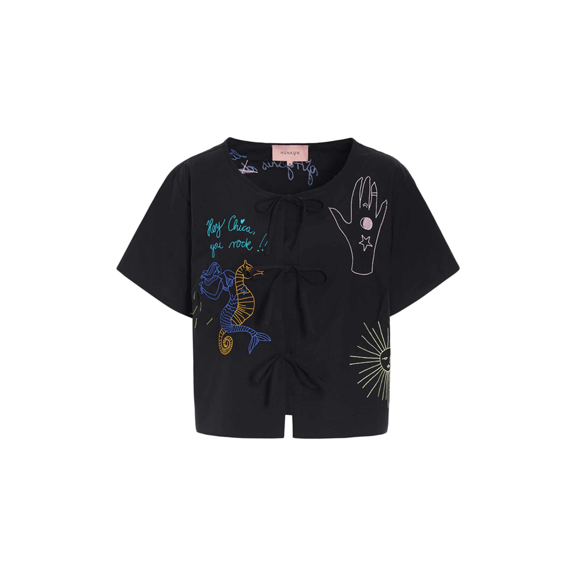 HUNKØN - Nima Shirt, black - Str. XS