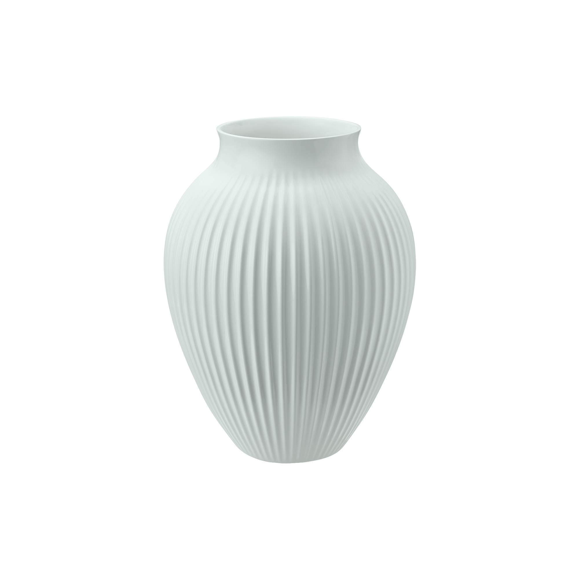 Knabstrup Keramik - Knabstrup vase ripple, mat ice blue - H27 cm