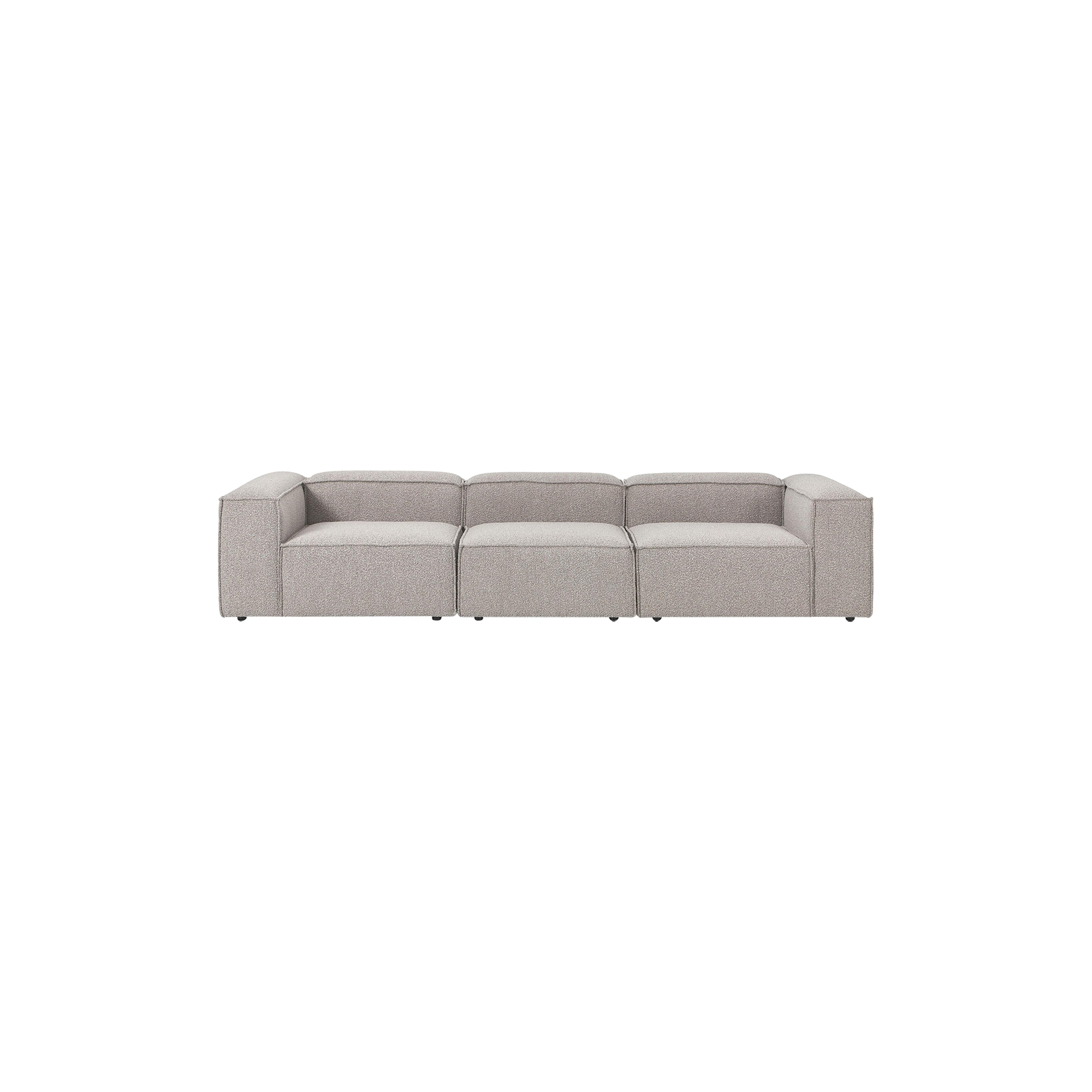 Westwing Collection - Lennon 4-Seater Sofa Modular, bouclé taupe