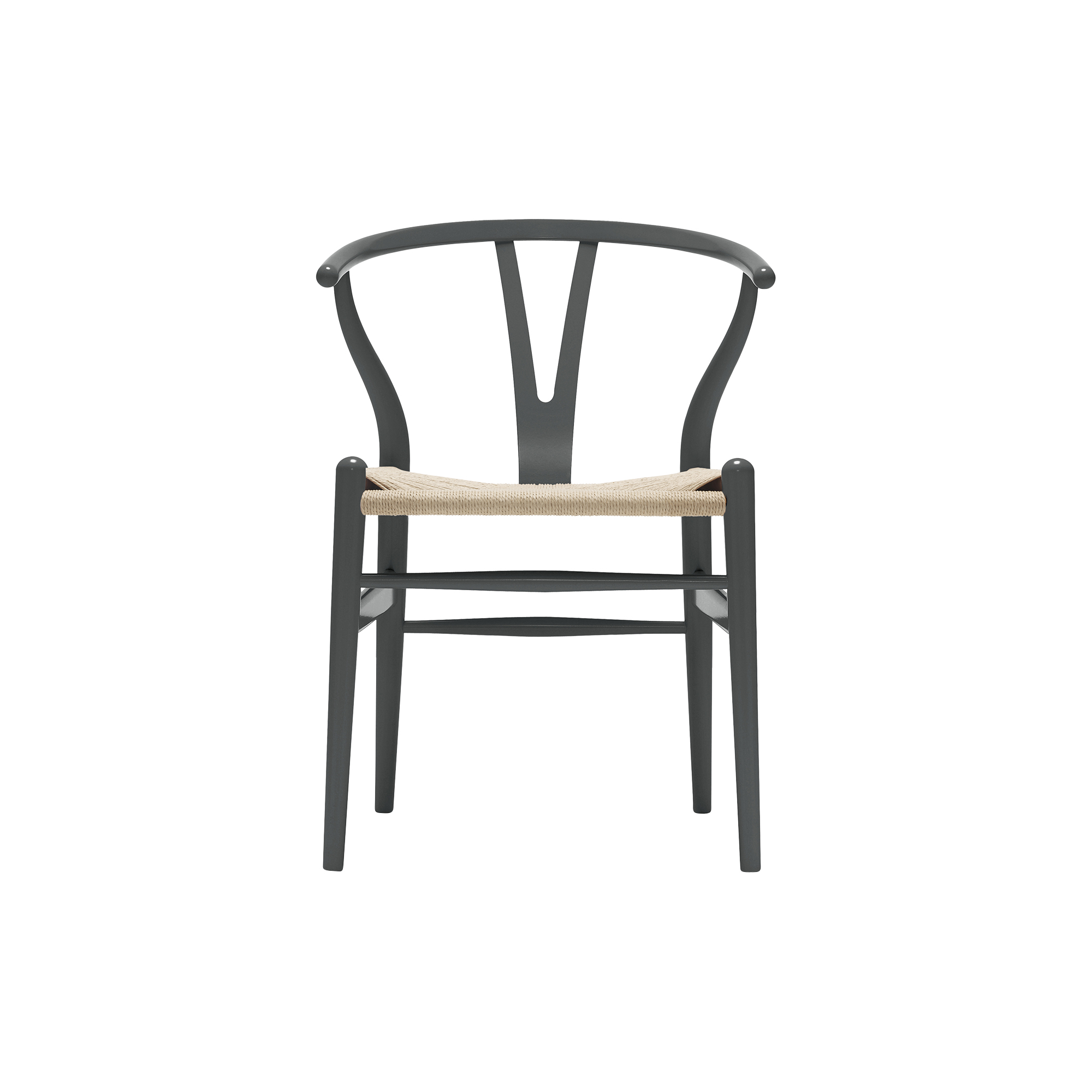 Carl Hansen & Søn - CH24 Y-stolen spisebordsstol, anthracite grey/natur - H: 76 x B: 55 x D: 51 cm.