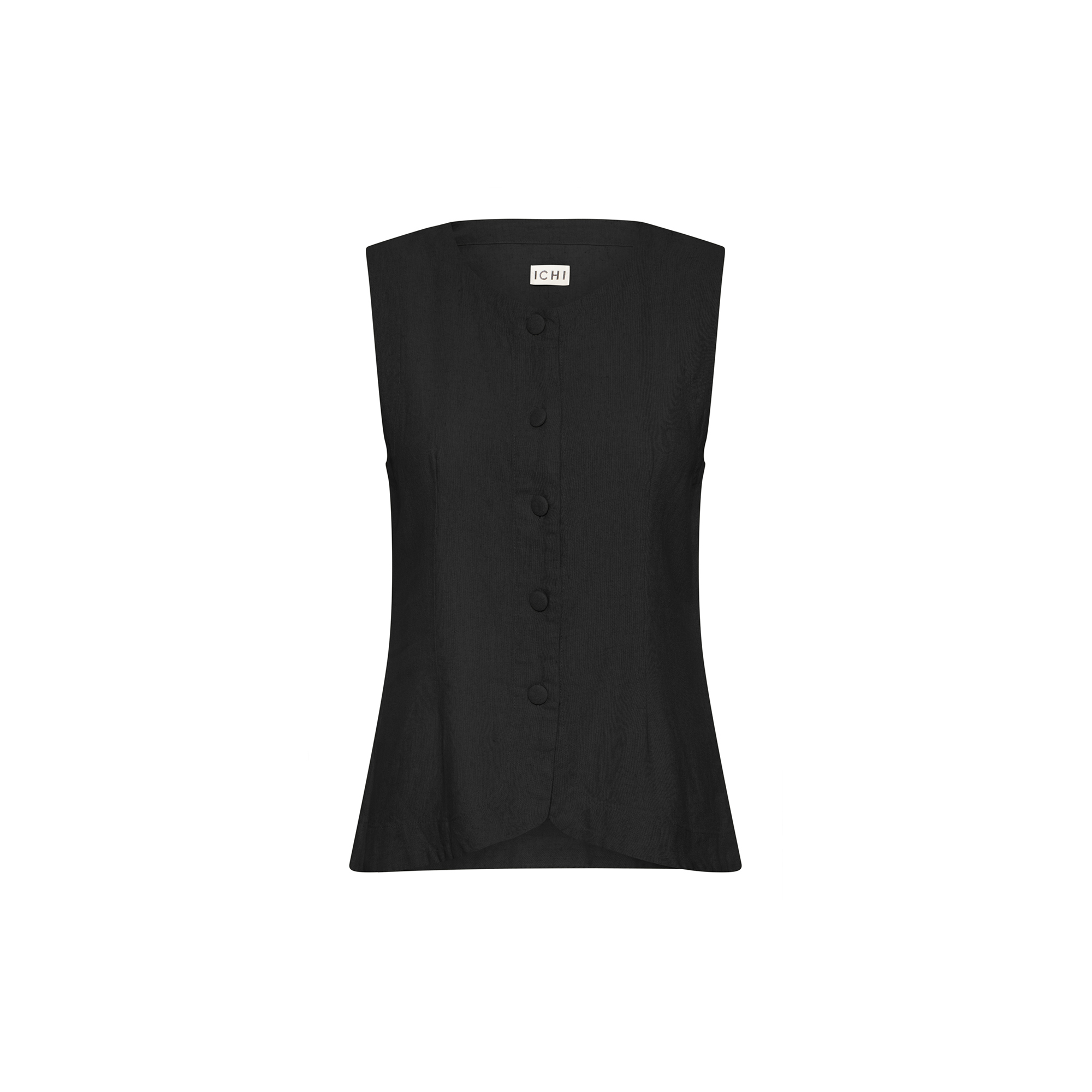 ICHI - IHLINNO Waistcoat, black - Str. 40