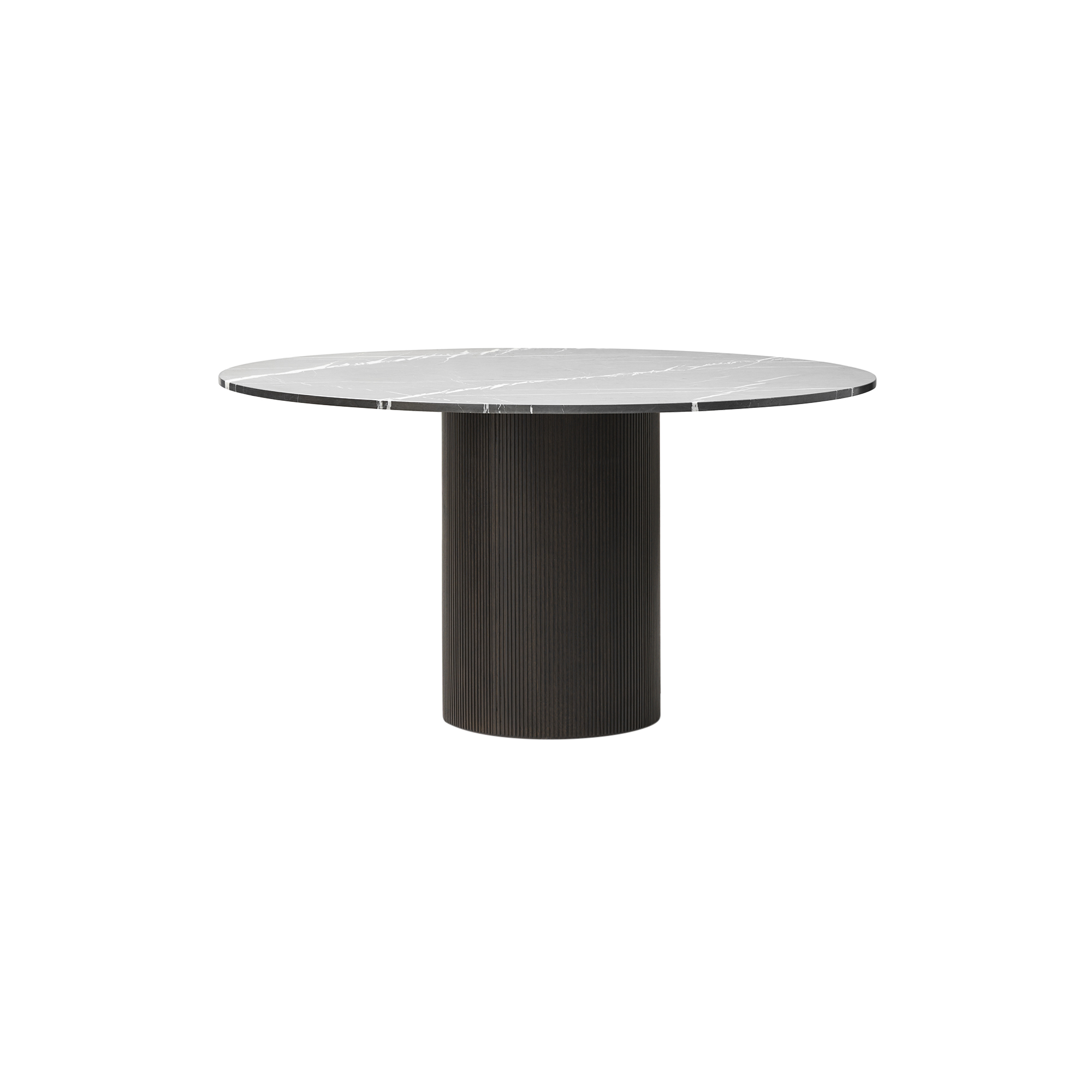 Vipp - VIPP494 Cabin Round Table, pietra grey/dark oak, VIPP494/VIPP495 - Ø130 cm
