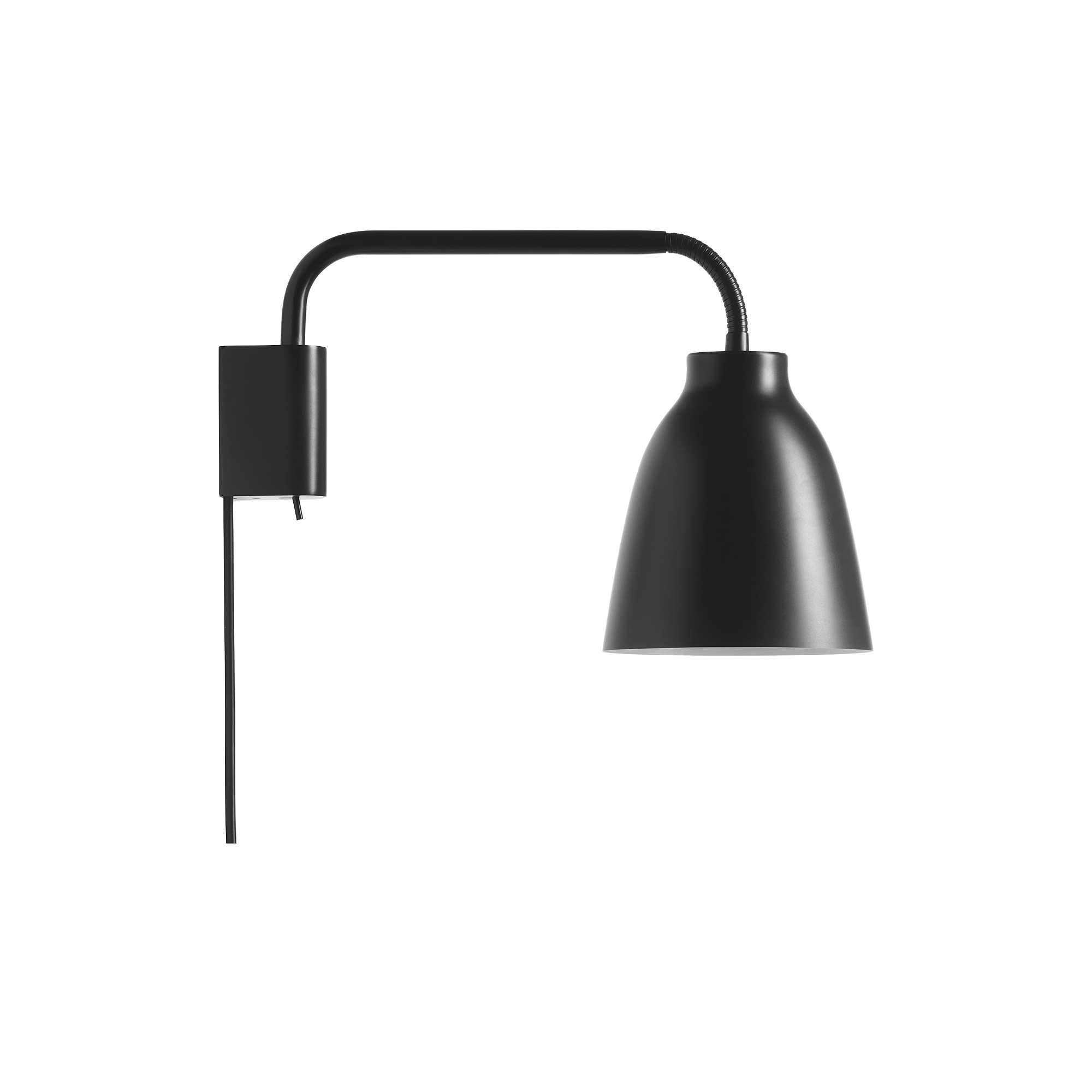 Fritz Hansen - Caravaggio Read væglampe, sort - Ø 14 cm.