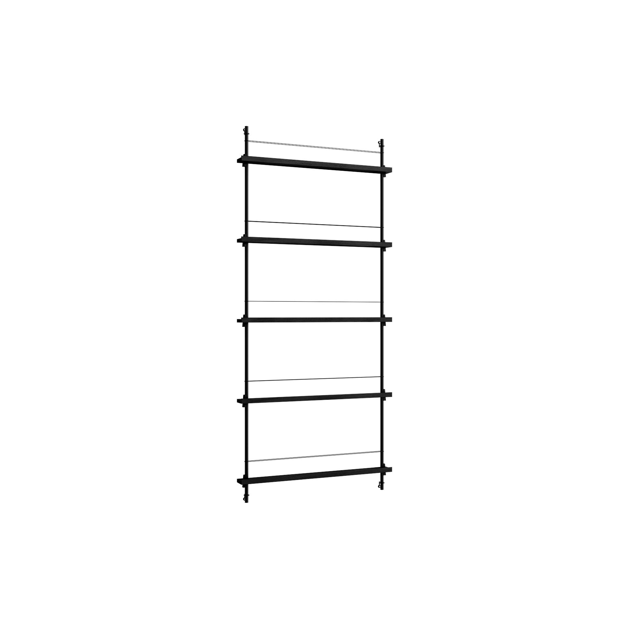 MOEBE - Magazine Shelving Tall, black/black