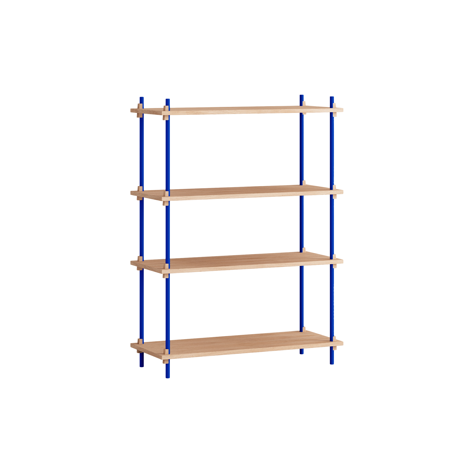 MOEBE - Shelving Classic Medium, oak/deep blue