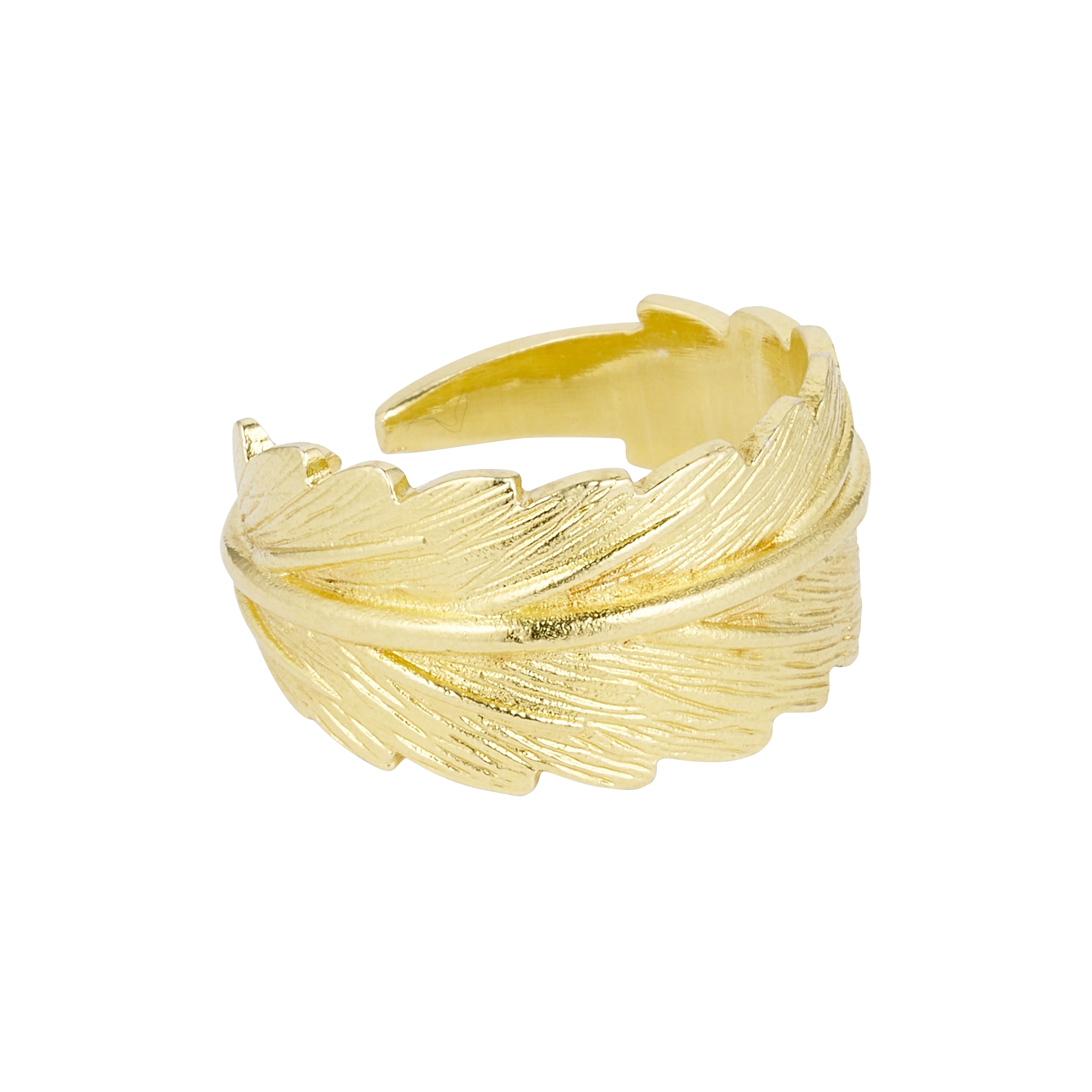 Pure by Nat - Linn wide ring, forgyldt