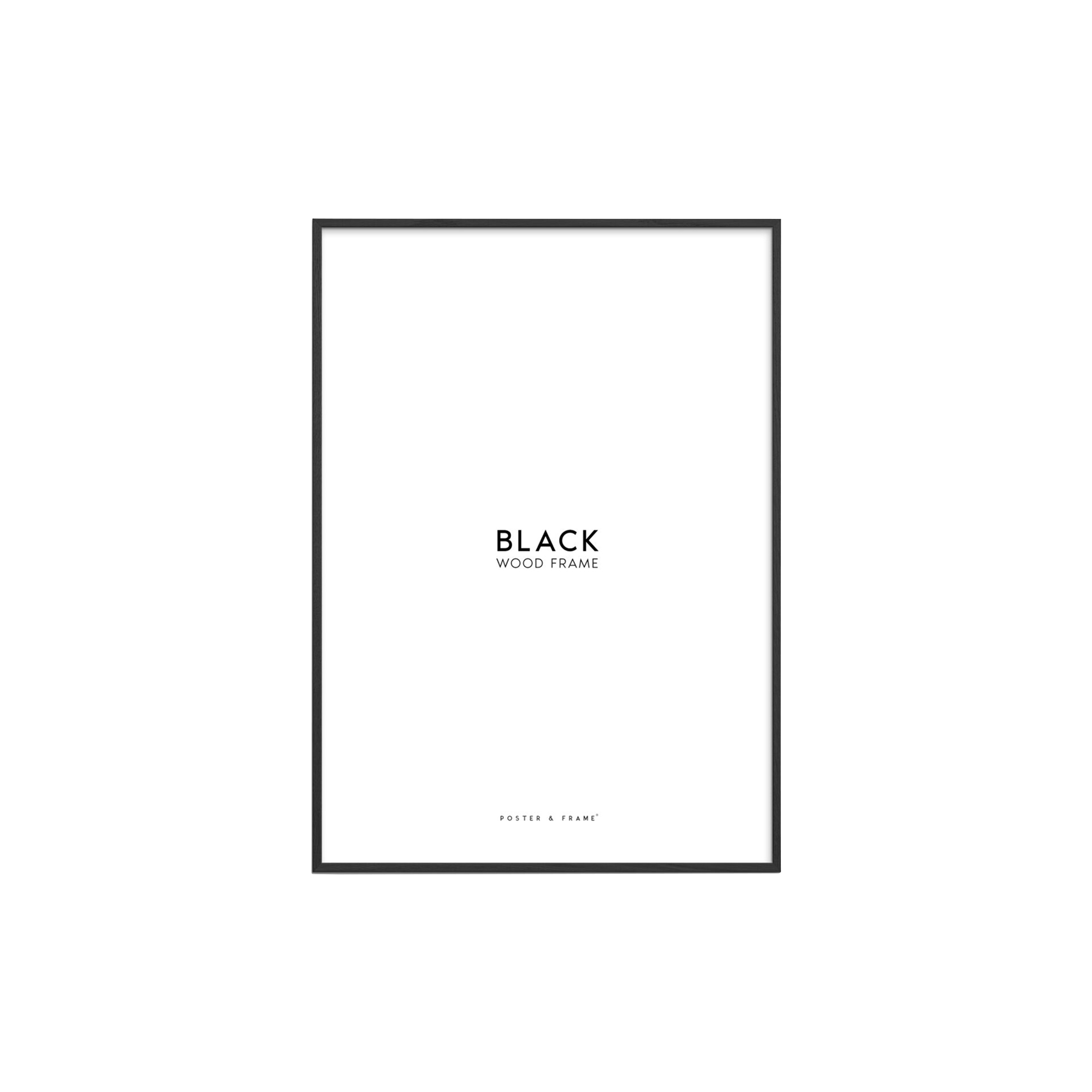Poster & Frame - Wood Frame, black - 50x50 cm