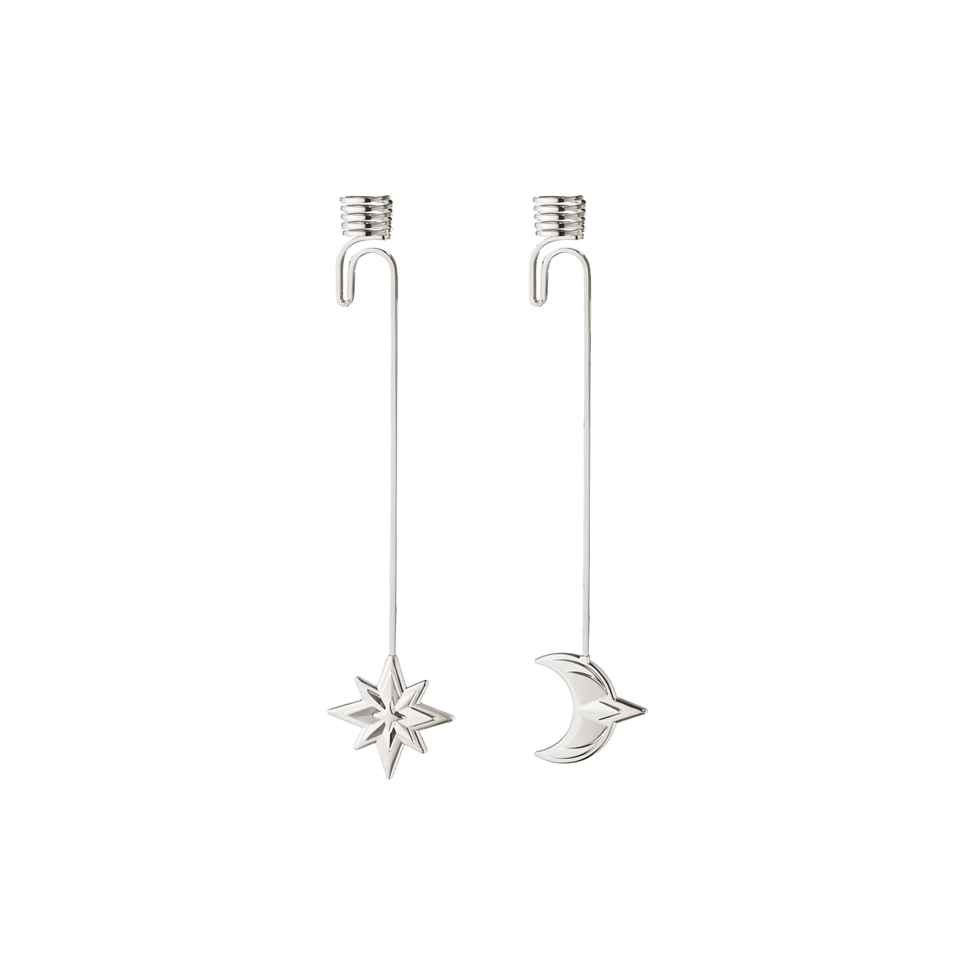 Georg Jensen - 2024 Lyseholdere stjerne & måne, sølv, Christmas Collectibles