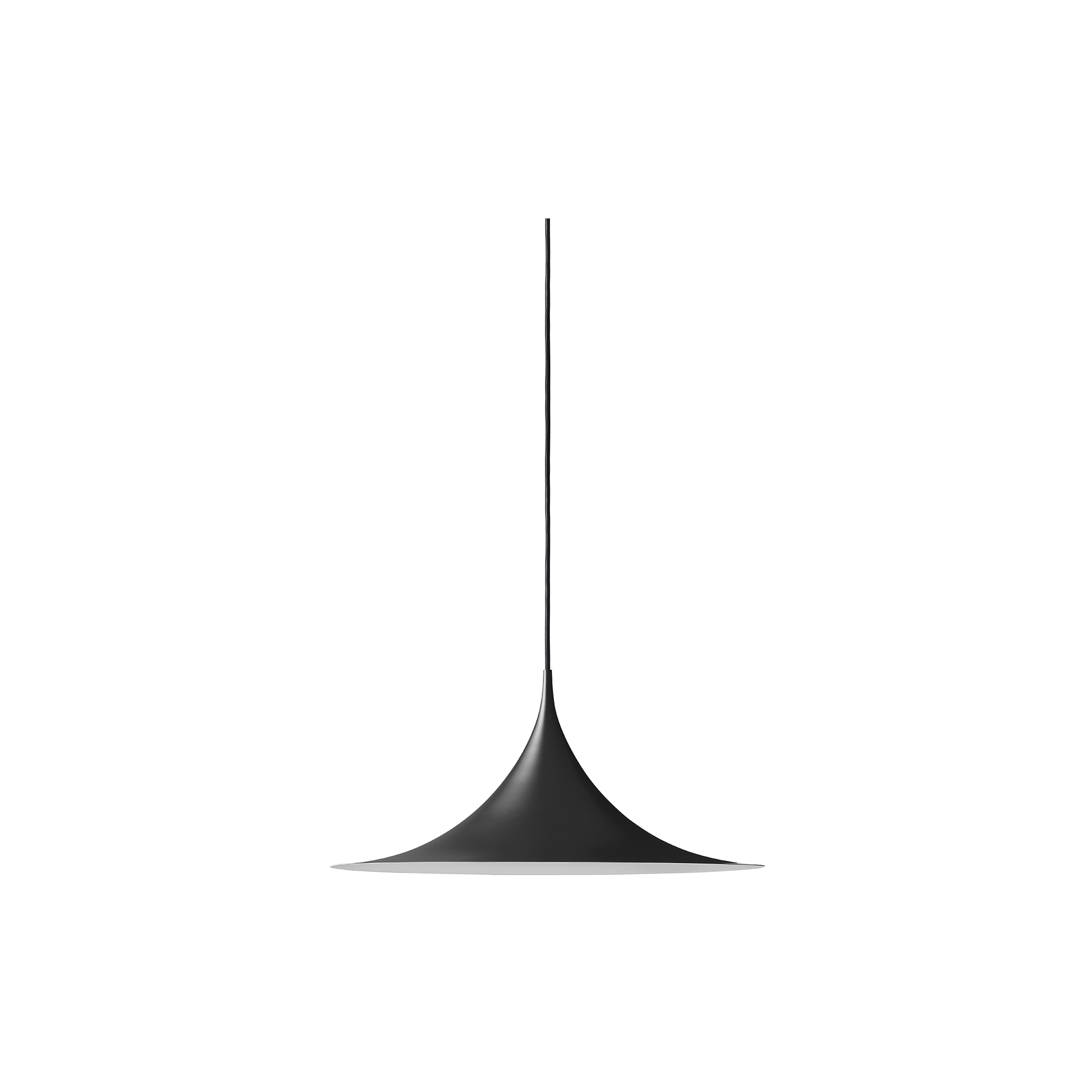 GUBI - Semi Pendant, black semi matt - H: 22 x Ø 30 cm.