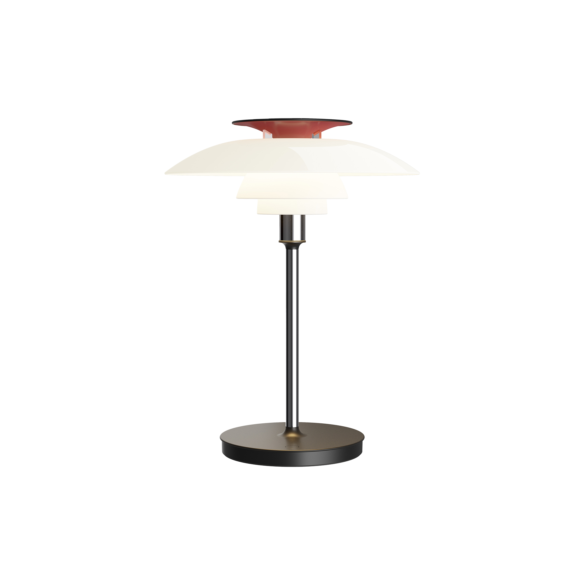 Louis Poulsen - PH 80 Portable lampe, opal white/high lustre chrome plated