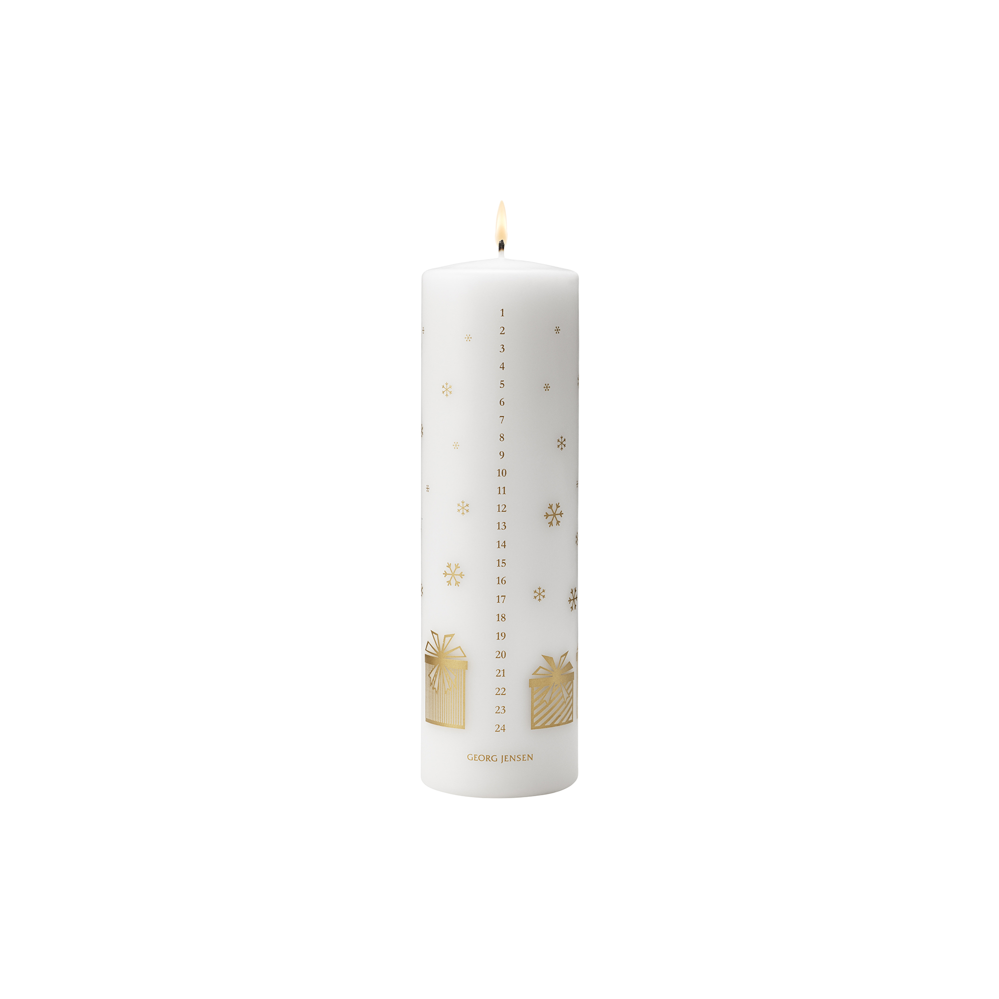 Georg Jensen - 2025 Kalenderlys, guld, Christmas Collectibles