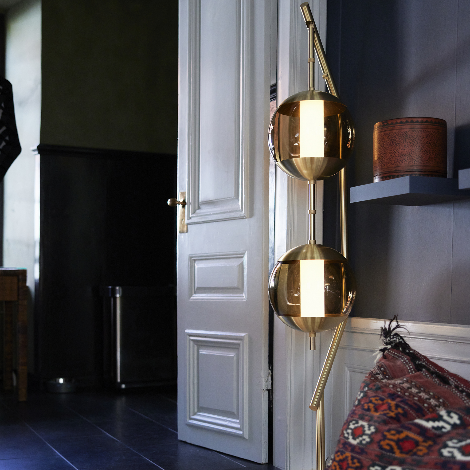 Rubn - Monroe Floor Lamp, brass/brown