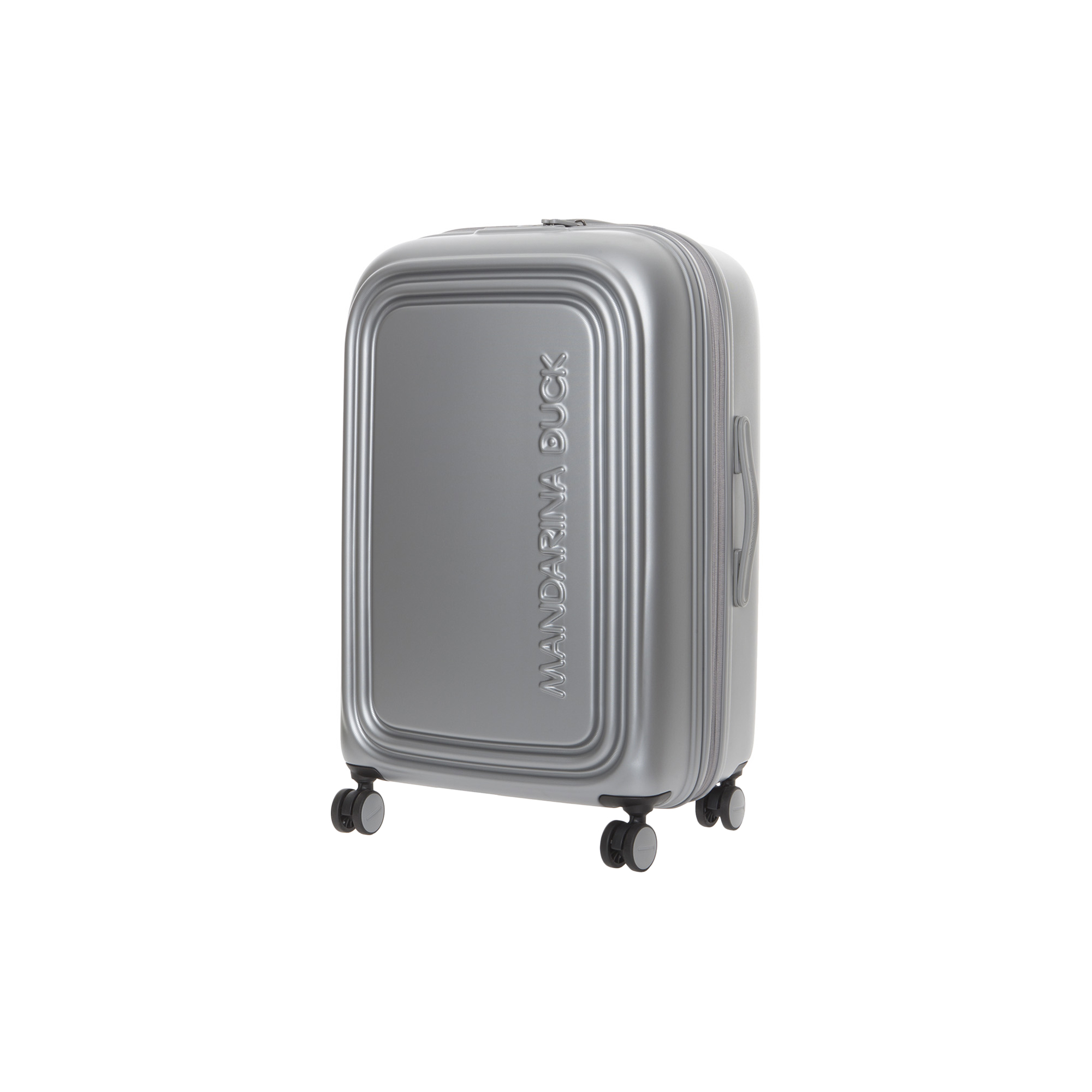 Mandarina Duck - Logoduck+ Trolley Medium Cabin, silver - H: 69 x B: 45 x D: 32 cm.
