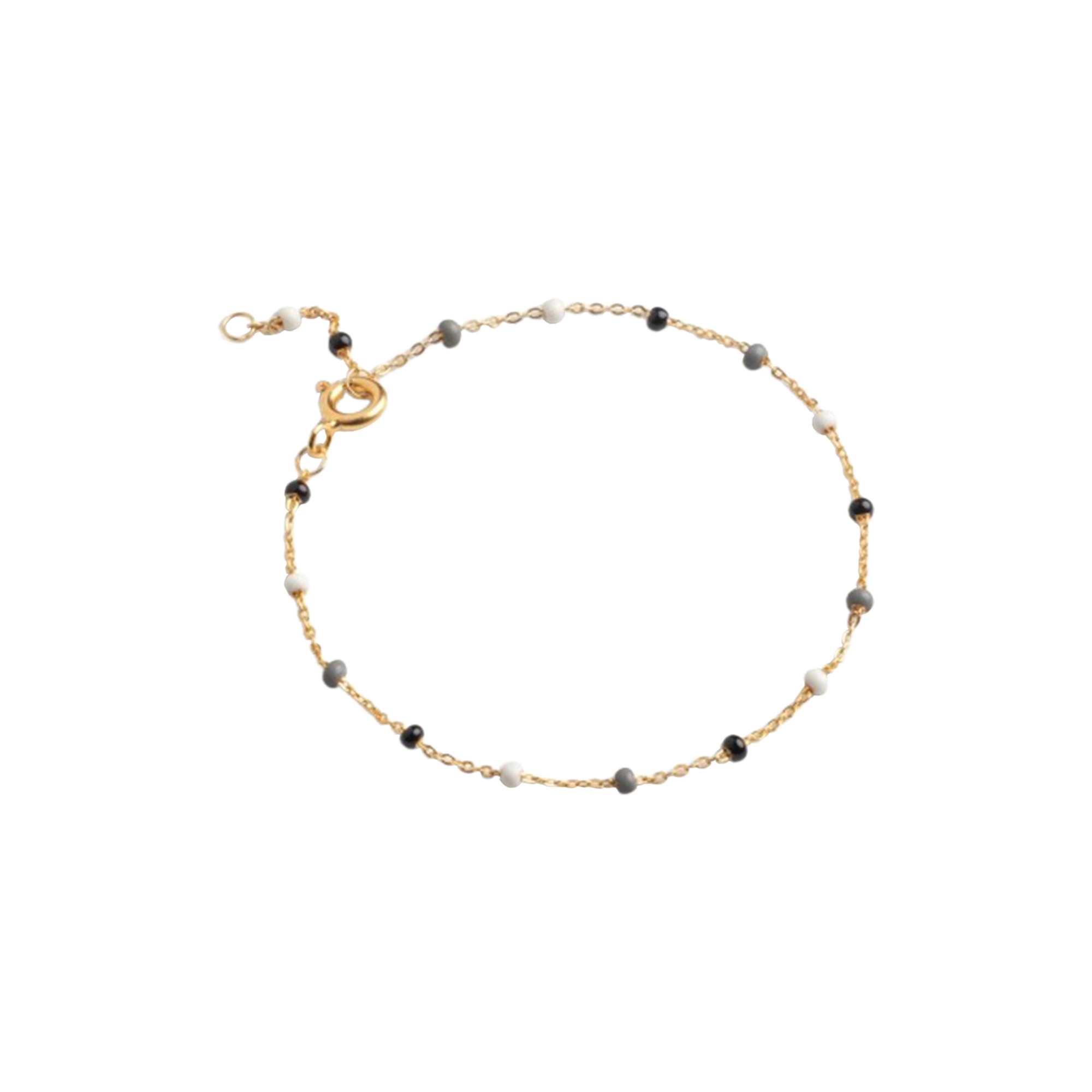 ENAMEL Copenhagen - Lola armbånd, guld/salt n' pepper