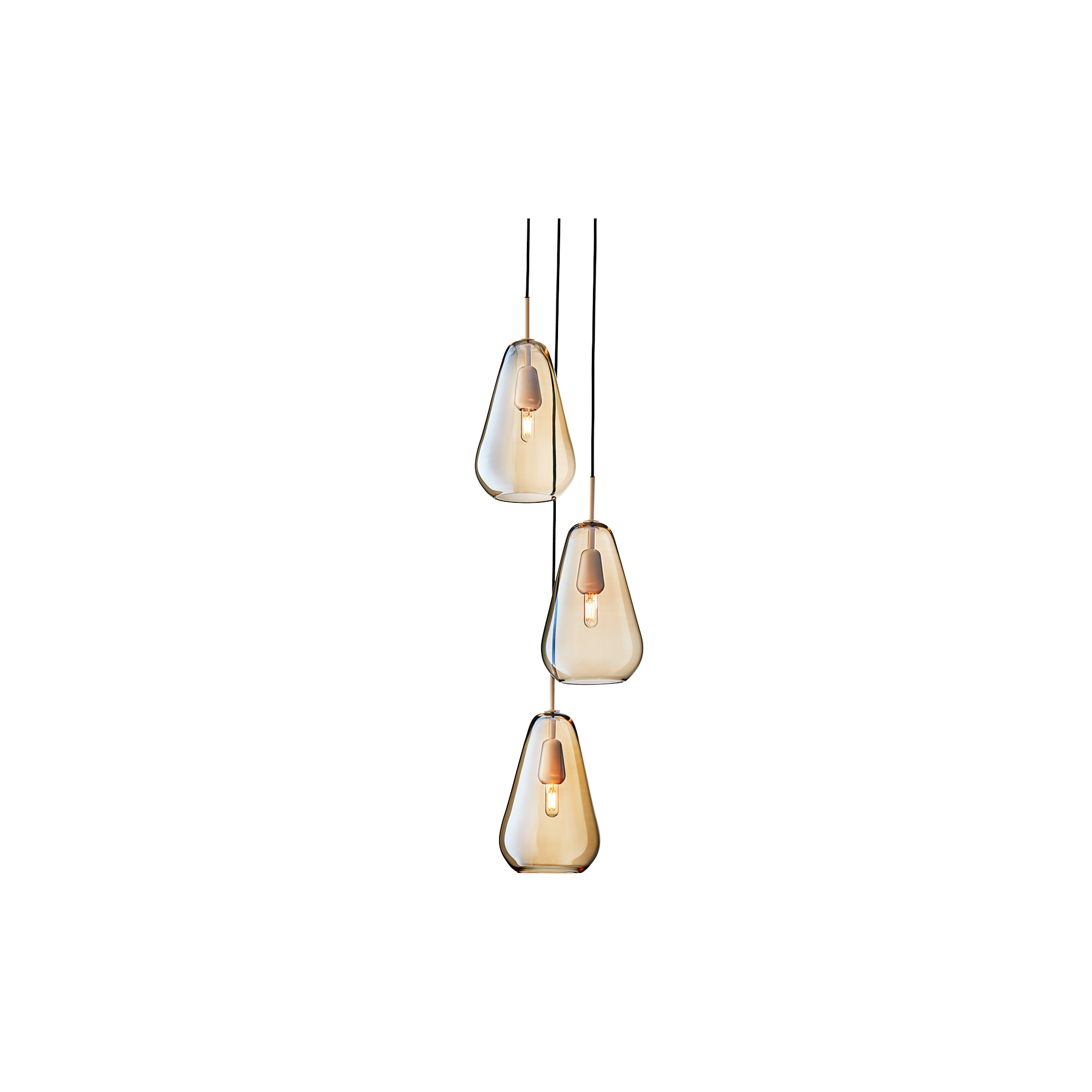 Nuura - Anoli 3 Pendant, nordic gold/gold