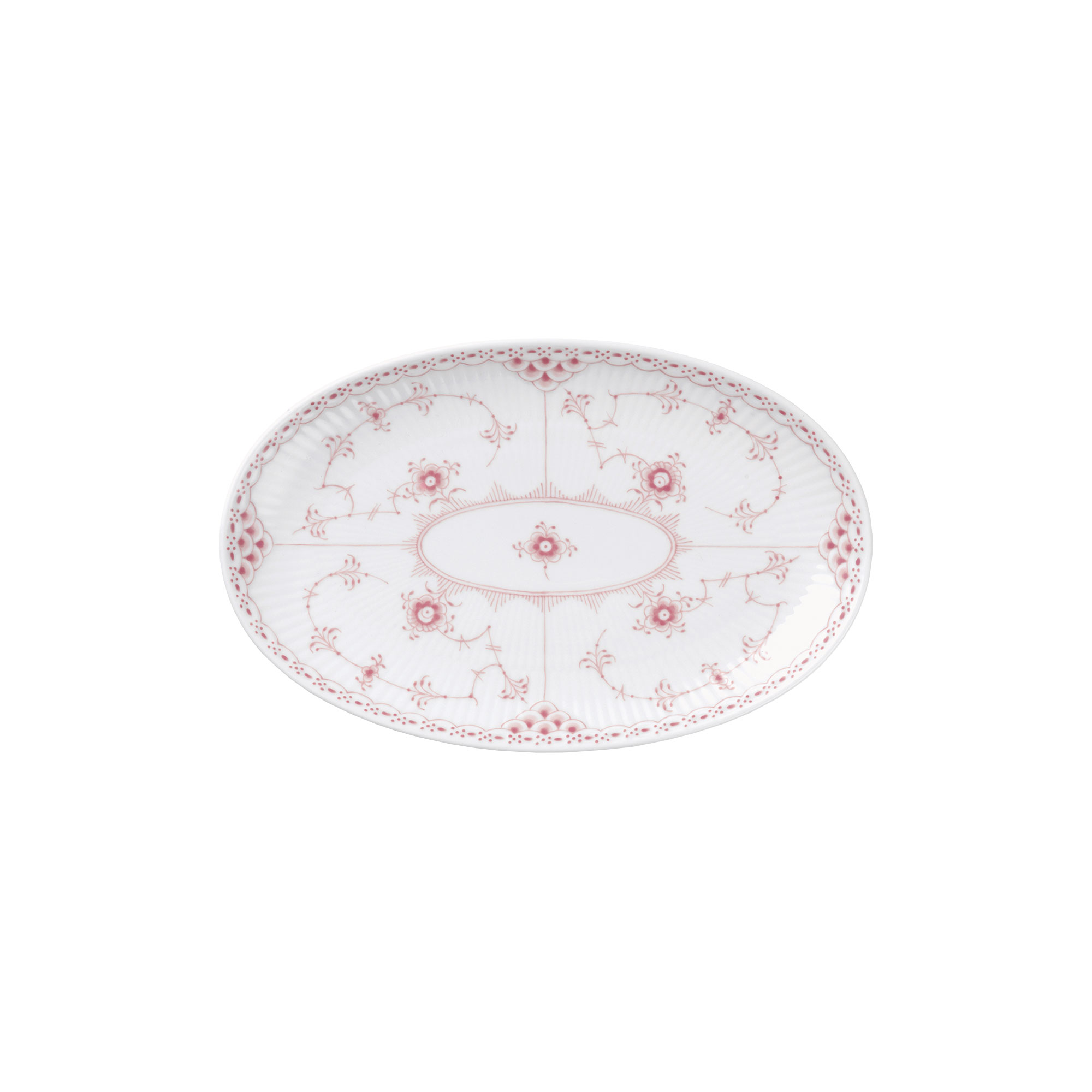 Royal Copenhagen - Koral Musselmalet Halvblonde asiet oval 23,5 cm
