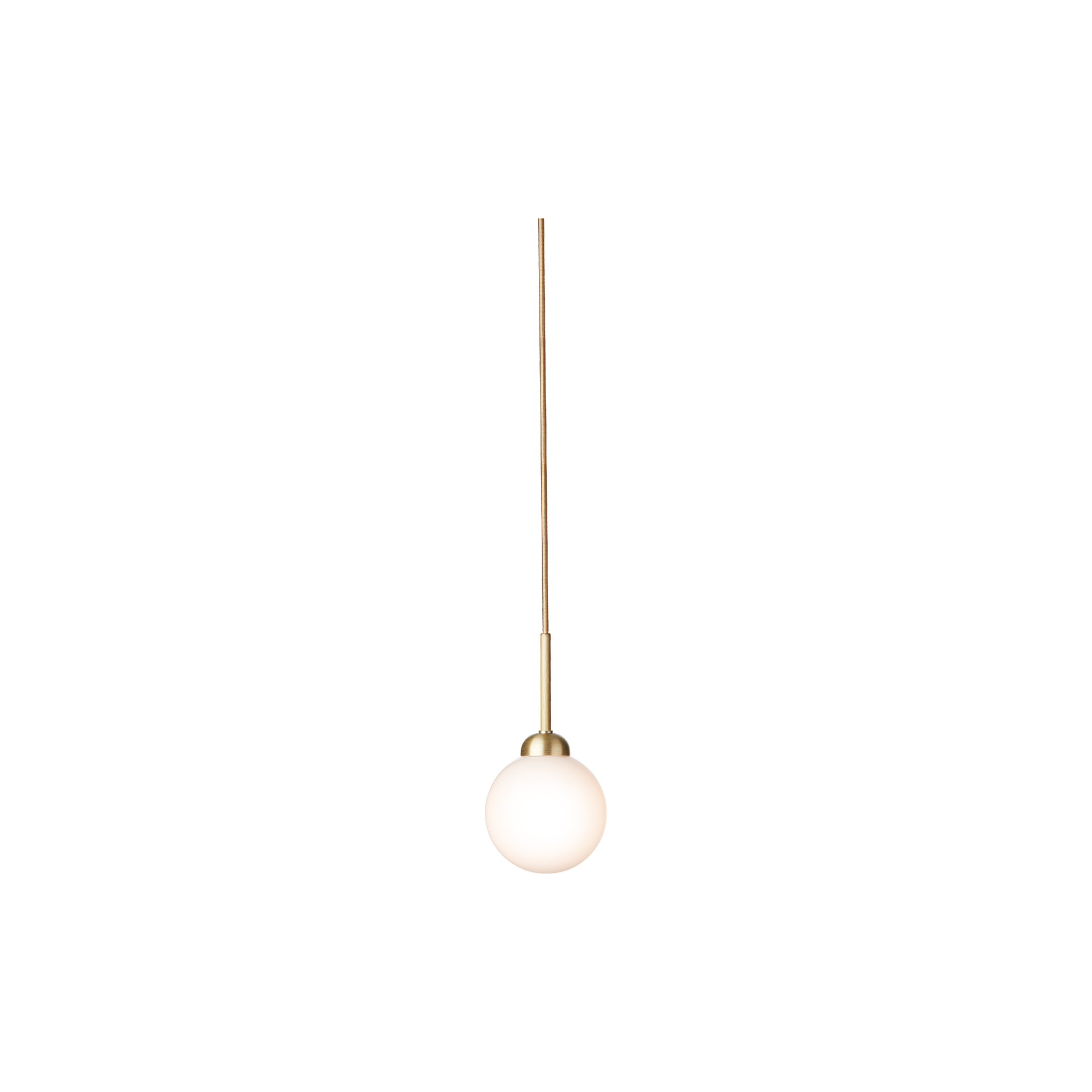 Nuura - Apiales 1 Small Pendant, brushed brass/opal