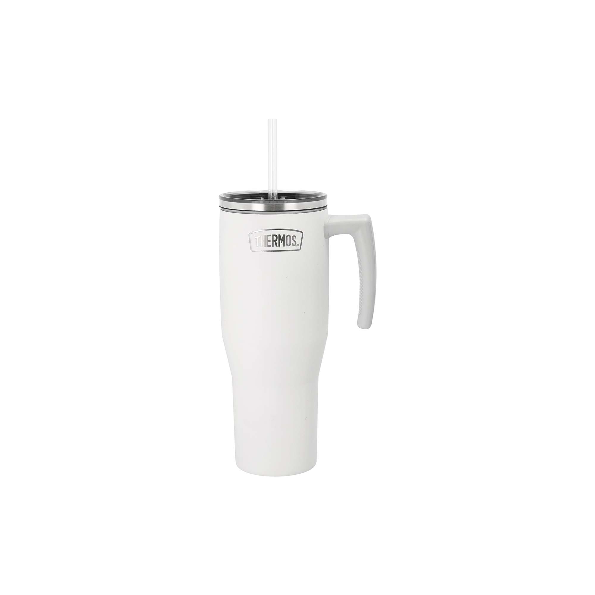 Thermos - Termokrus med hank, mat hvid