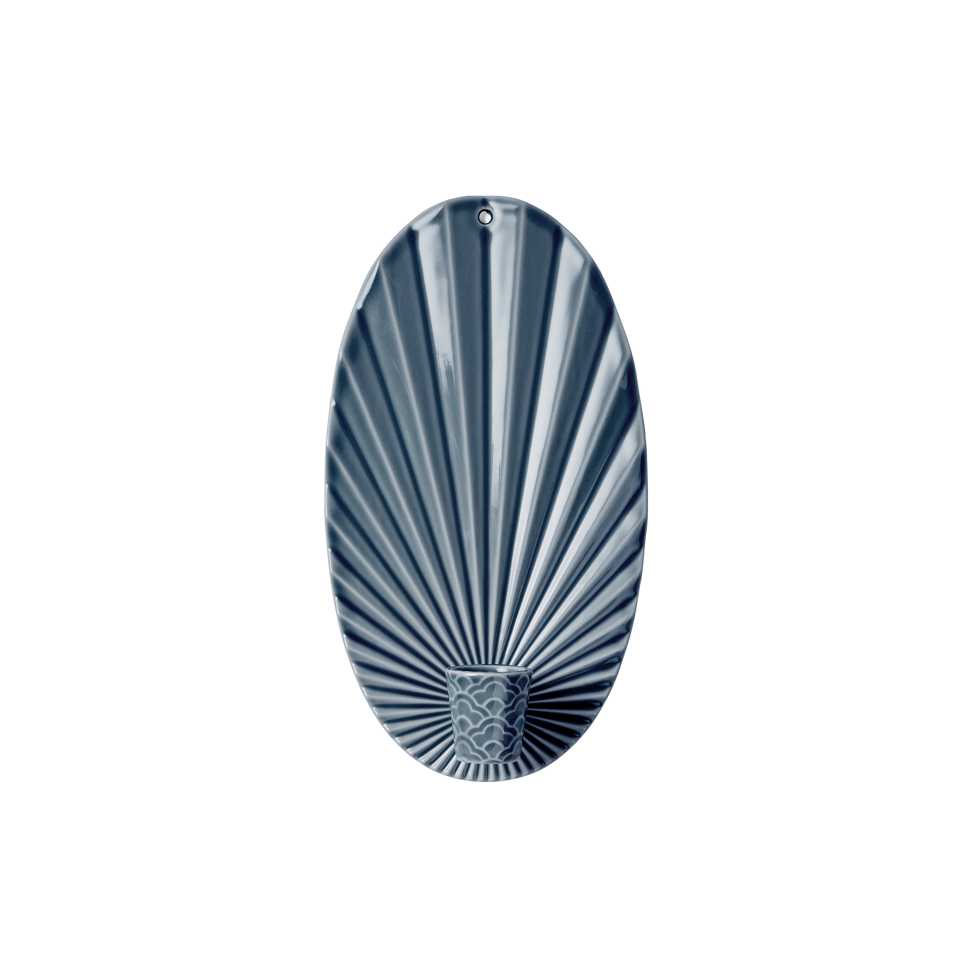 Dottir Nordic Design - Pipanella Waves væghængt lysestage, midnight