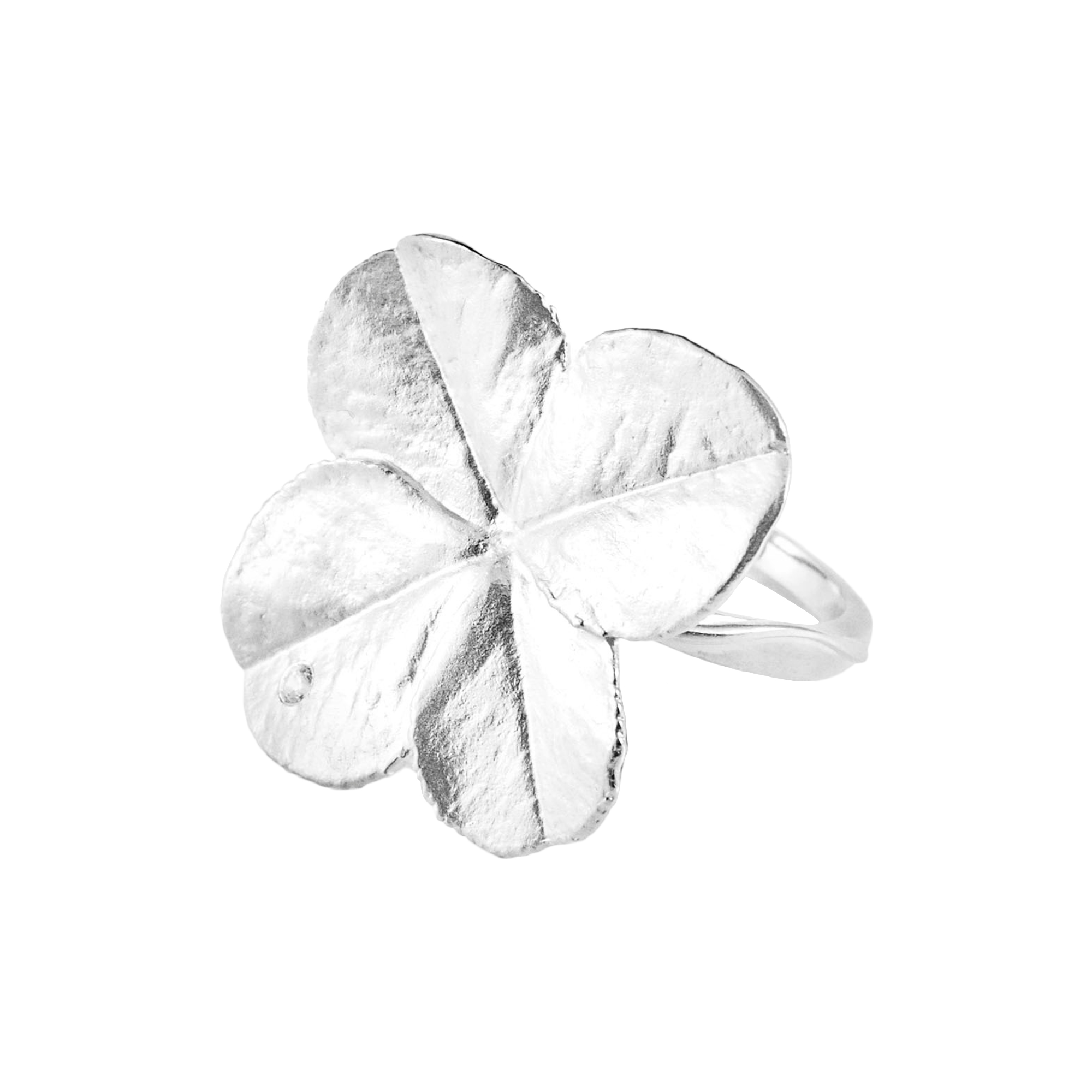 Flora Danica Jewellery - Statement Firkløver ring, sølv - 48