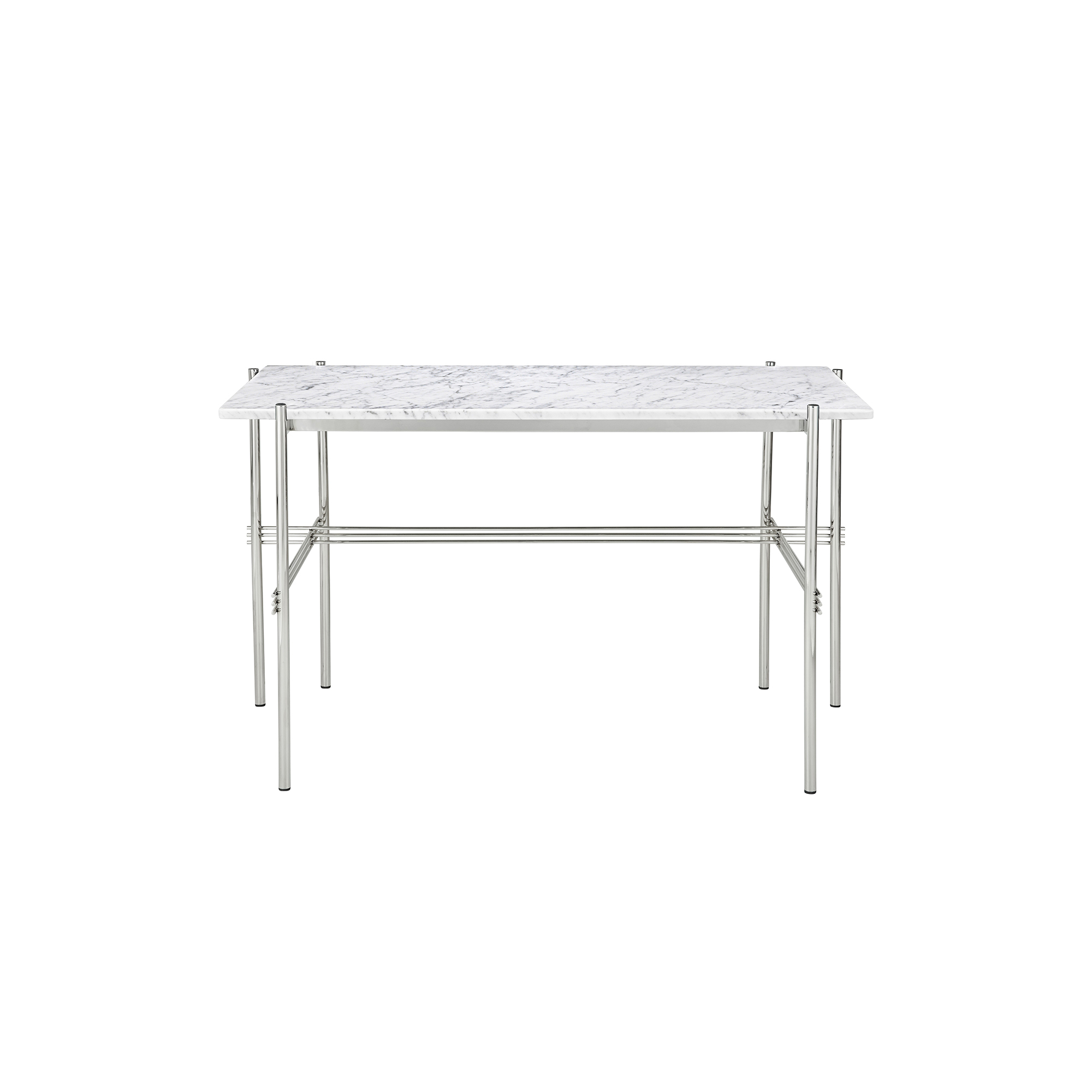 GUBI - TS Desk, white carrara marble/steel