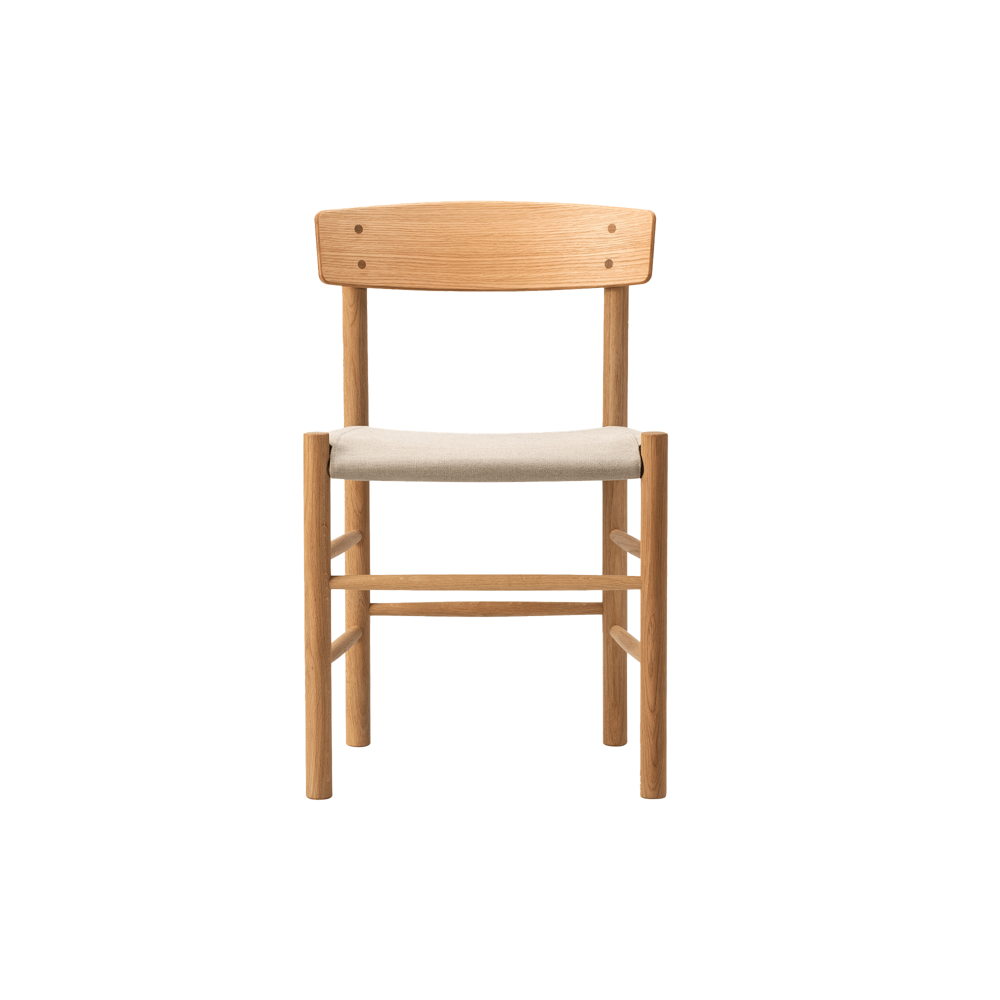 Fredericia Furniture - J39 Mogensen sædepolstret stol, olieret eg/natur kanvas