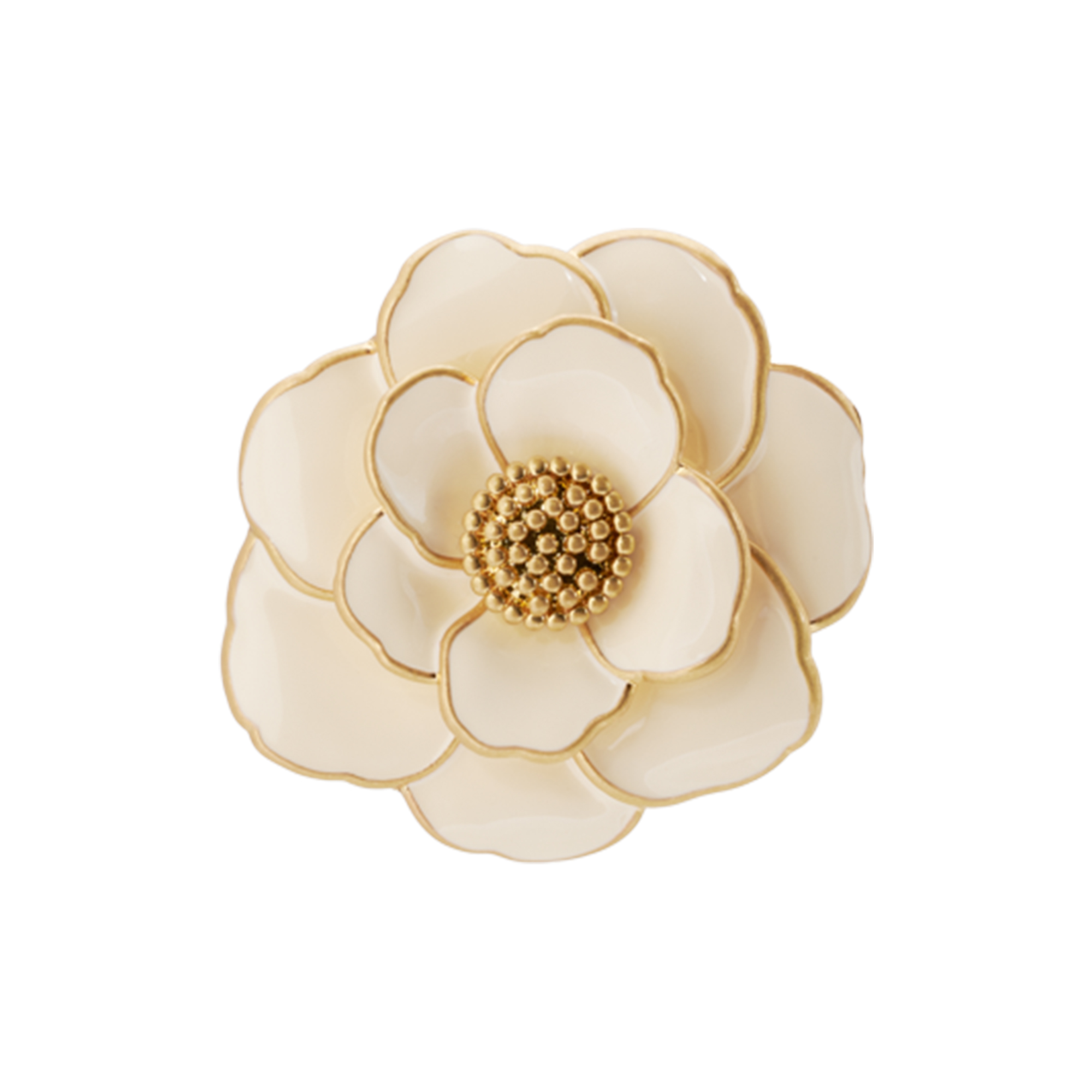 bangle up - PEONY flower pendant small, sand white - Small