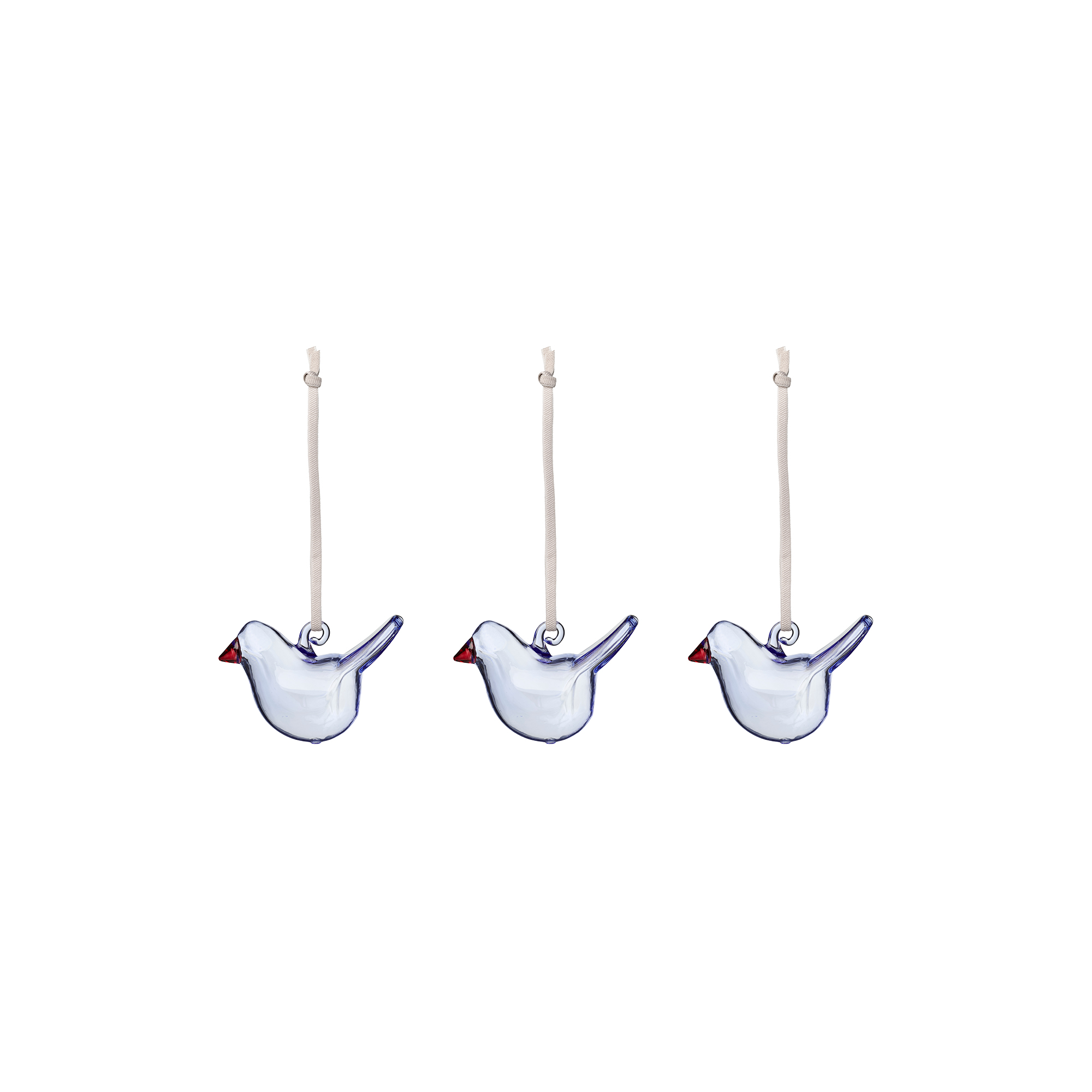 Iittala - Mini glasfugle 3-pak, brunblå, Iittala Decorations