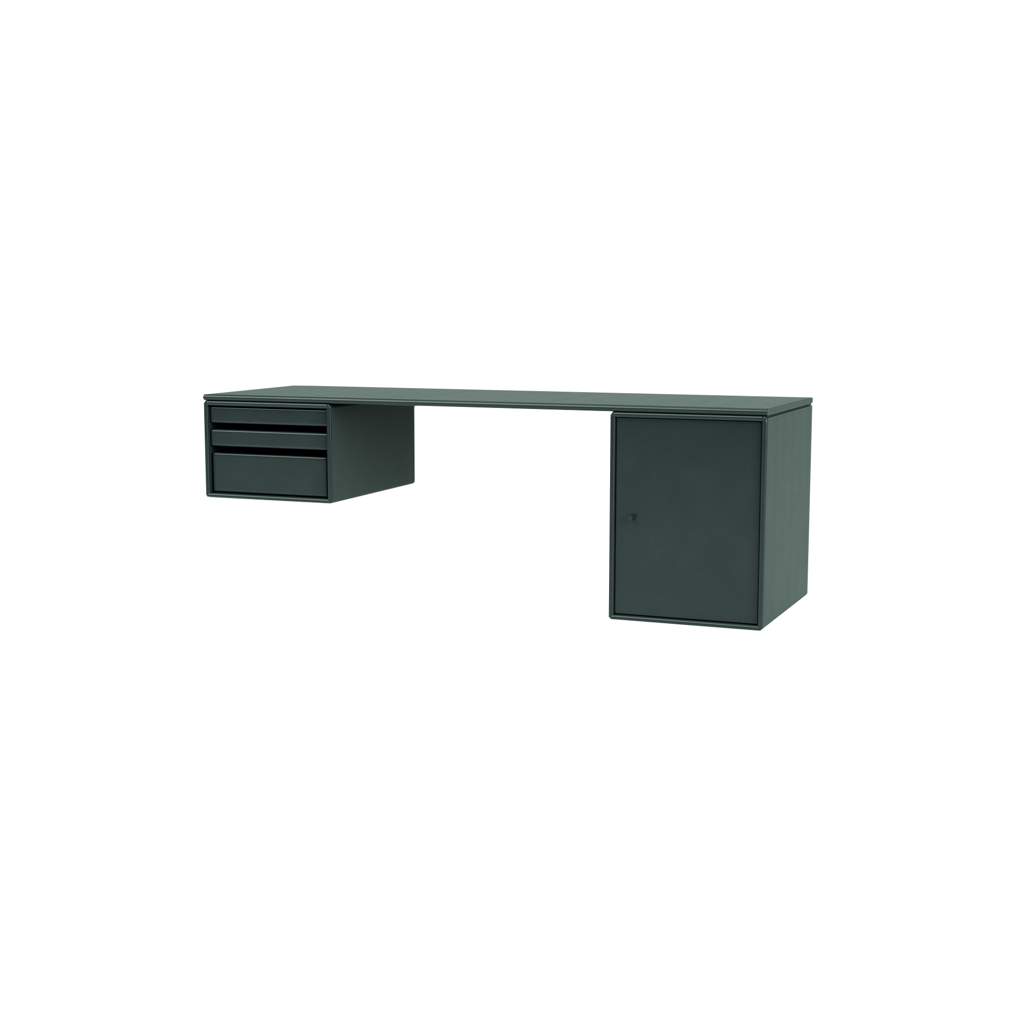 Montana Furniture - WORKSHOP skrivebord, 163 black jade