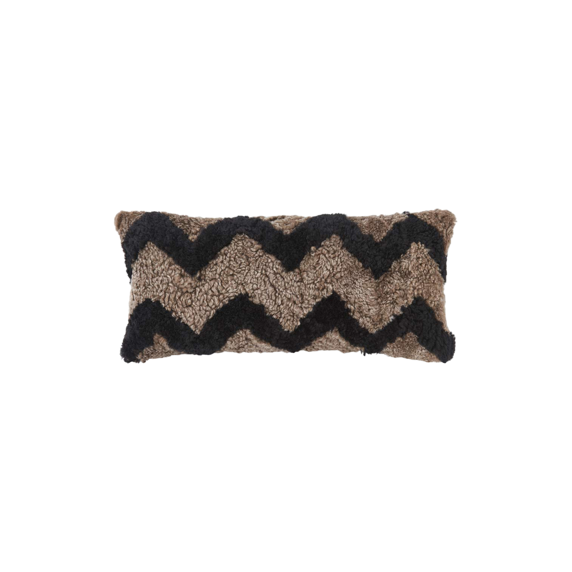 NATURES Collection - PATTERN COLLECTION Zig Zag pude, taupe/black