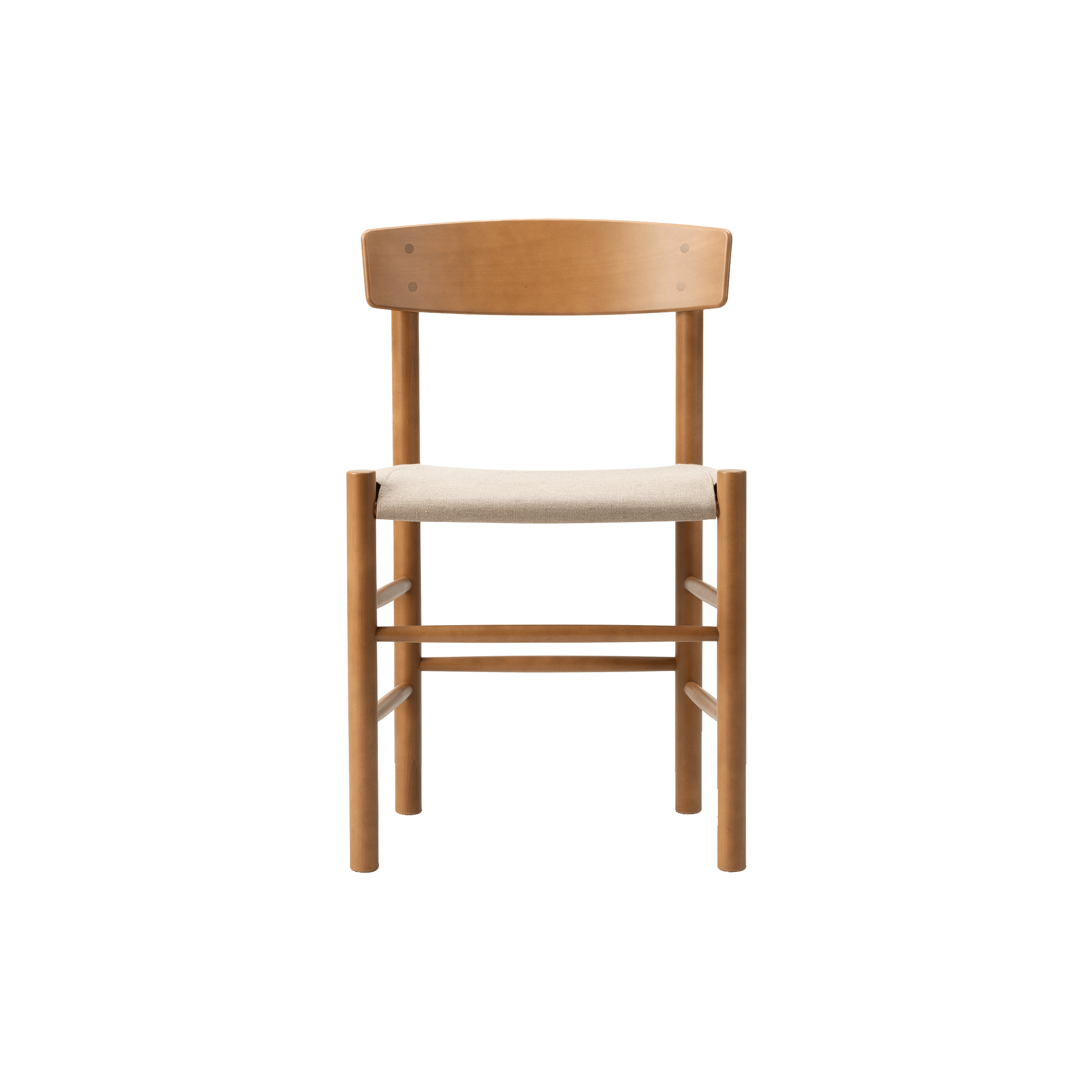 Fredericia Furniture - J39 Mogensen sædepolstret stol, vintage lacquered/natur kanvas