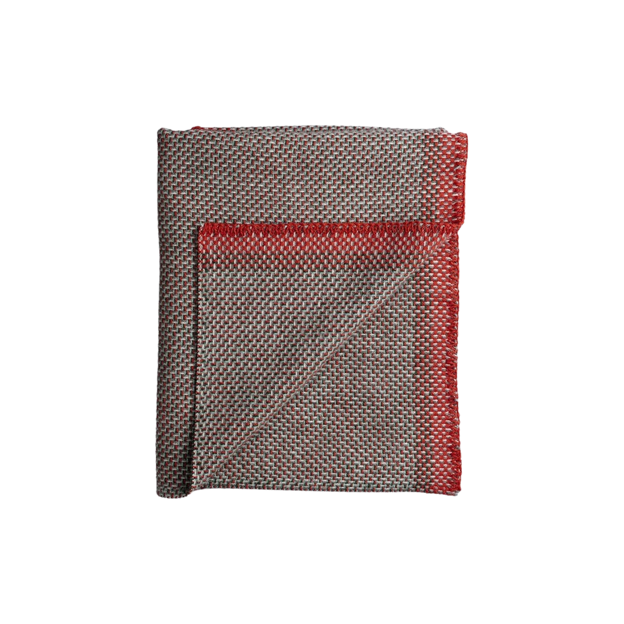 Røros Tweed - UNA Half Size Throw, green/red