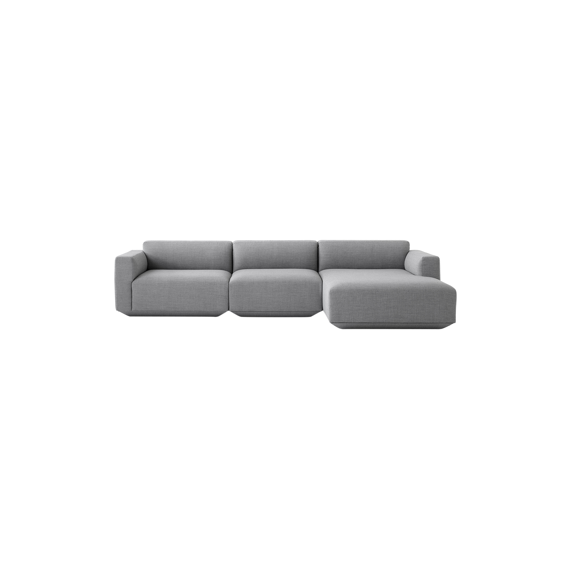 &Tradition - Develius modulsofa F, lysegrå - H: 70 x L: 309 x D: 89/150 cm.