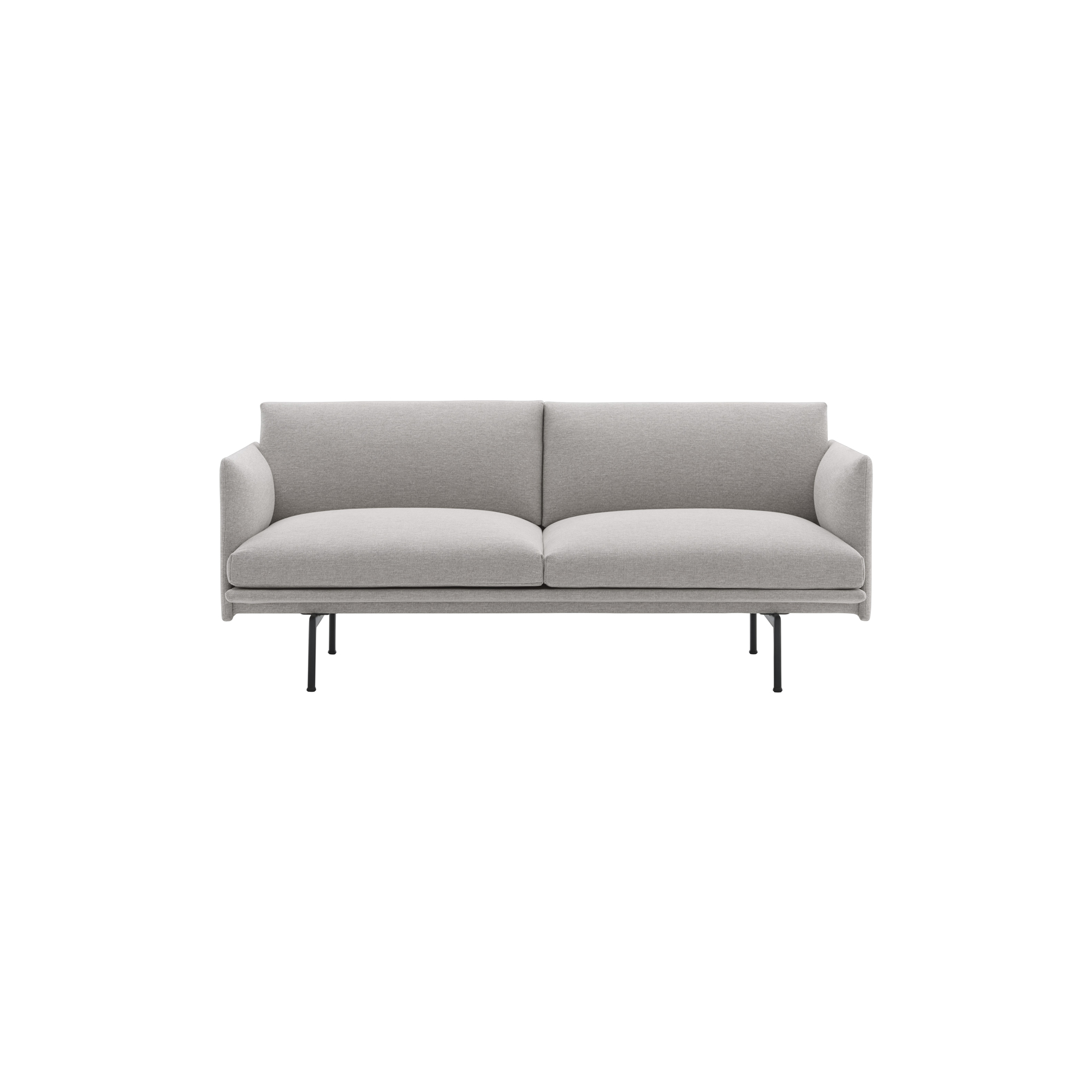 Muuto - Outline Sofa 2-seater, clay/black - 170x84 cm