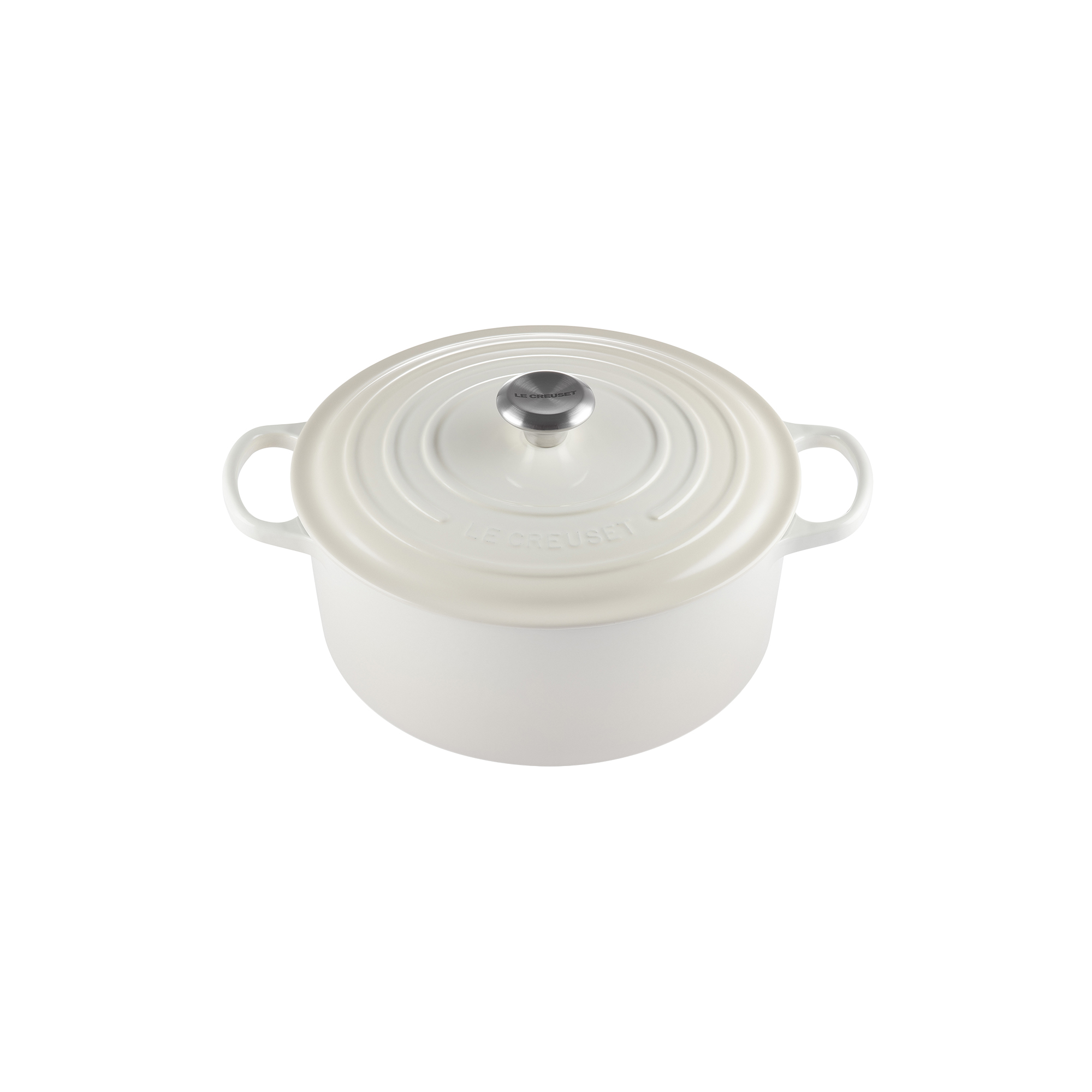 Le Creuset - Signature rund støbejernsgryde Ø 28 cm, meringue - Ø28 cm
