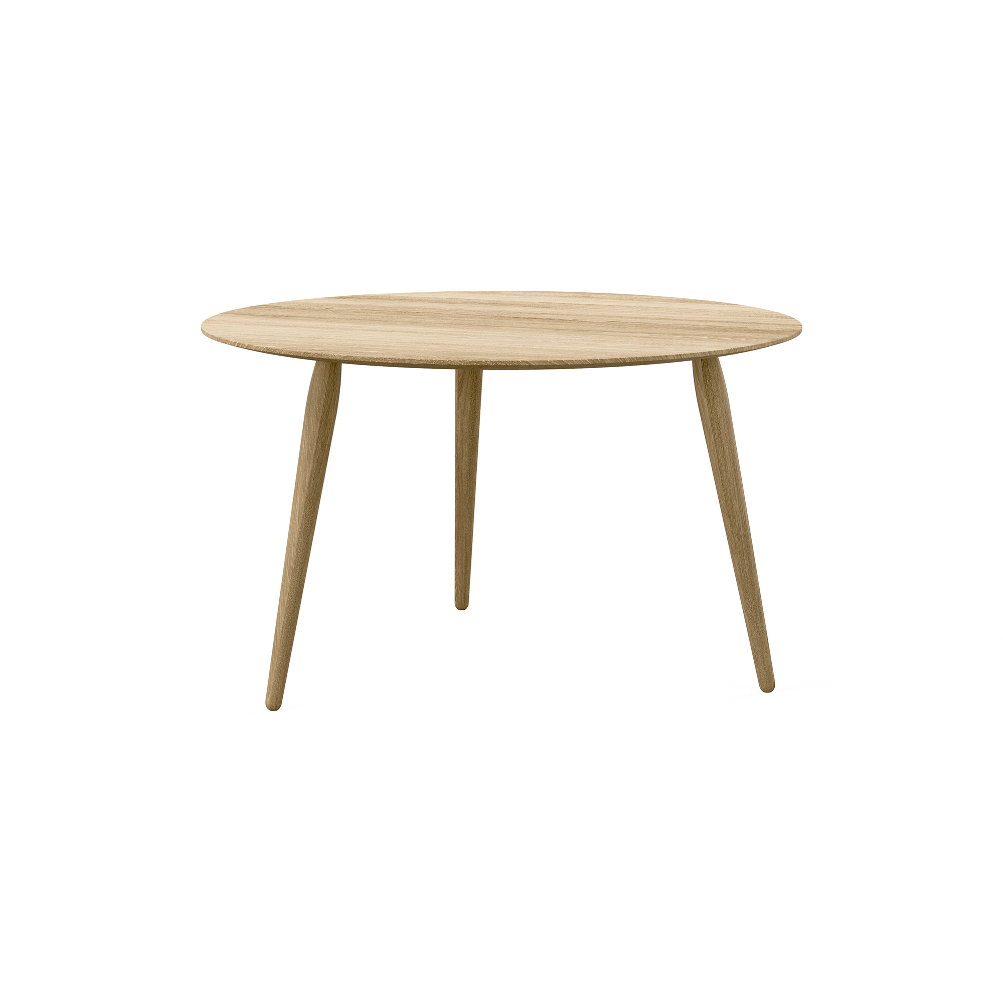 Bruunmunch Furniture - PLAYround Ø75 sofabord, naturolieret eg - H44 cm