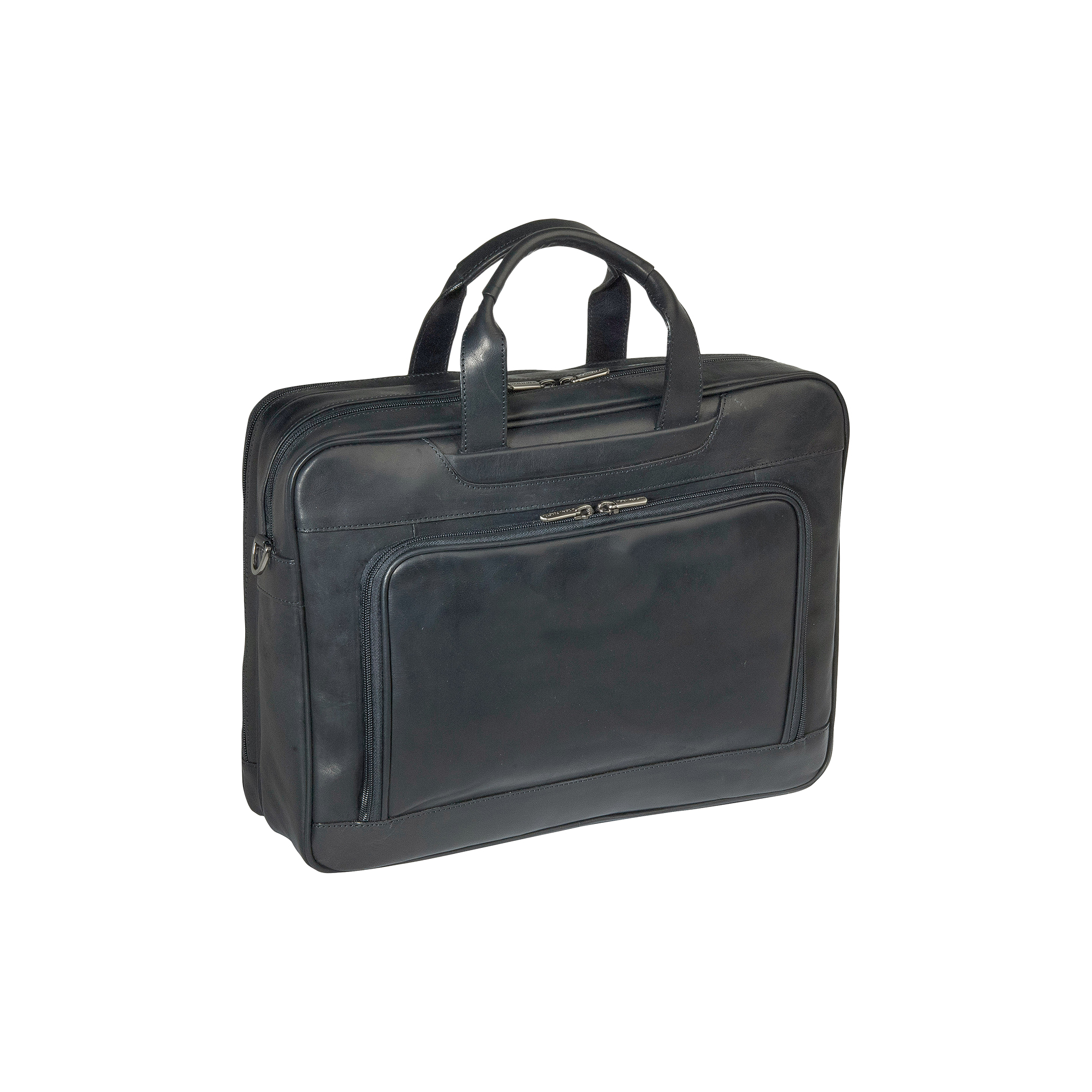 Tony Perotti - 2 Compartment Laptop Briefcase, black - 43x9.5x31 cm