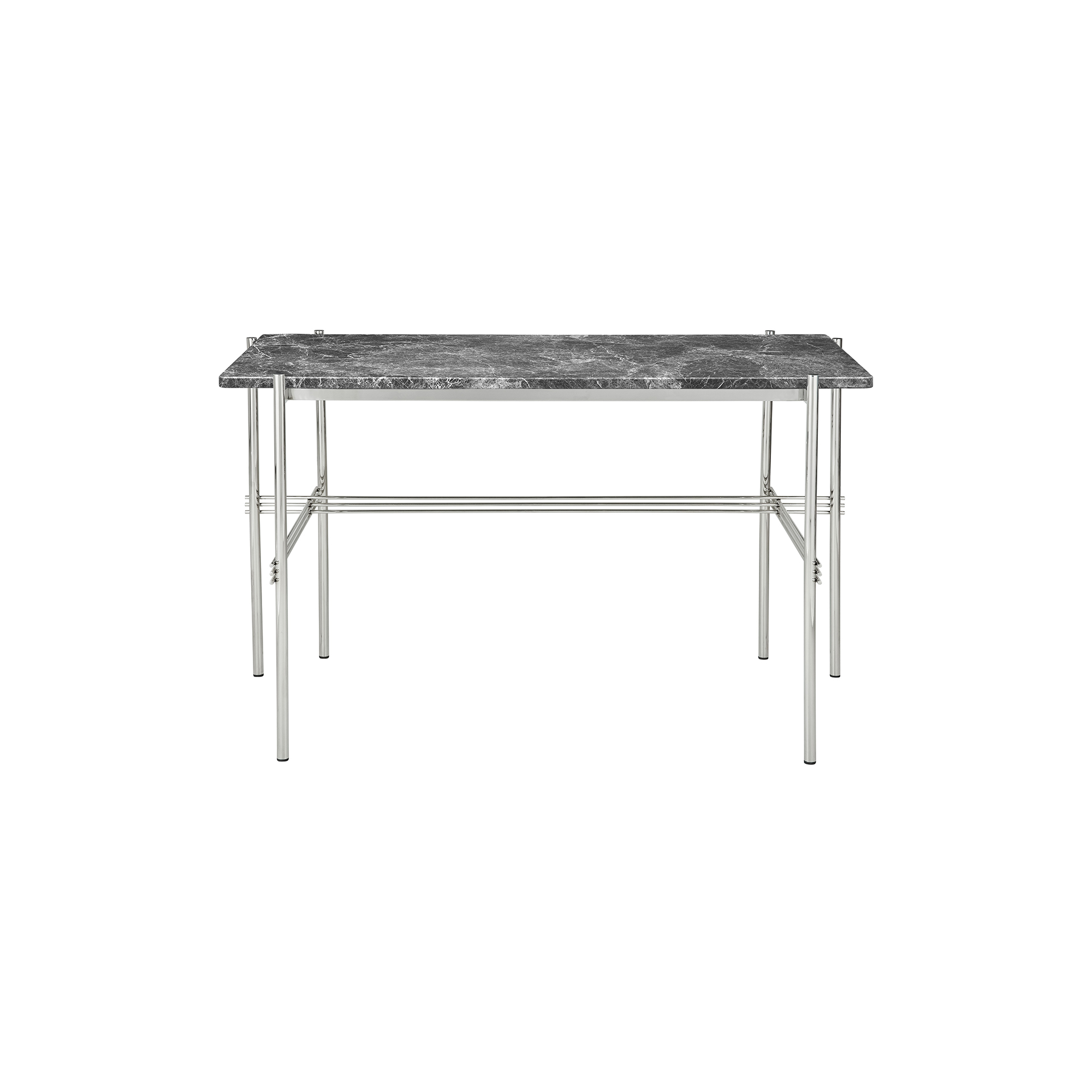 GUBI - TS Desk, grey emperador marble/steel