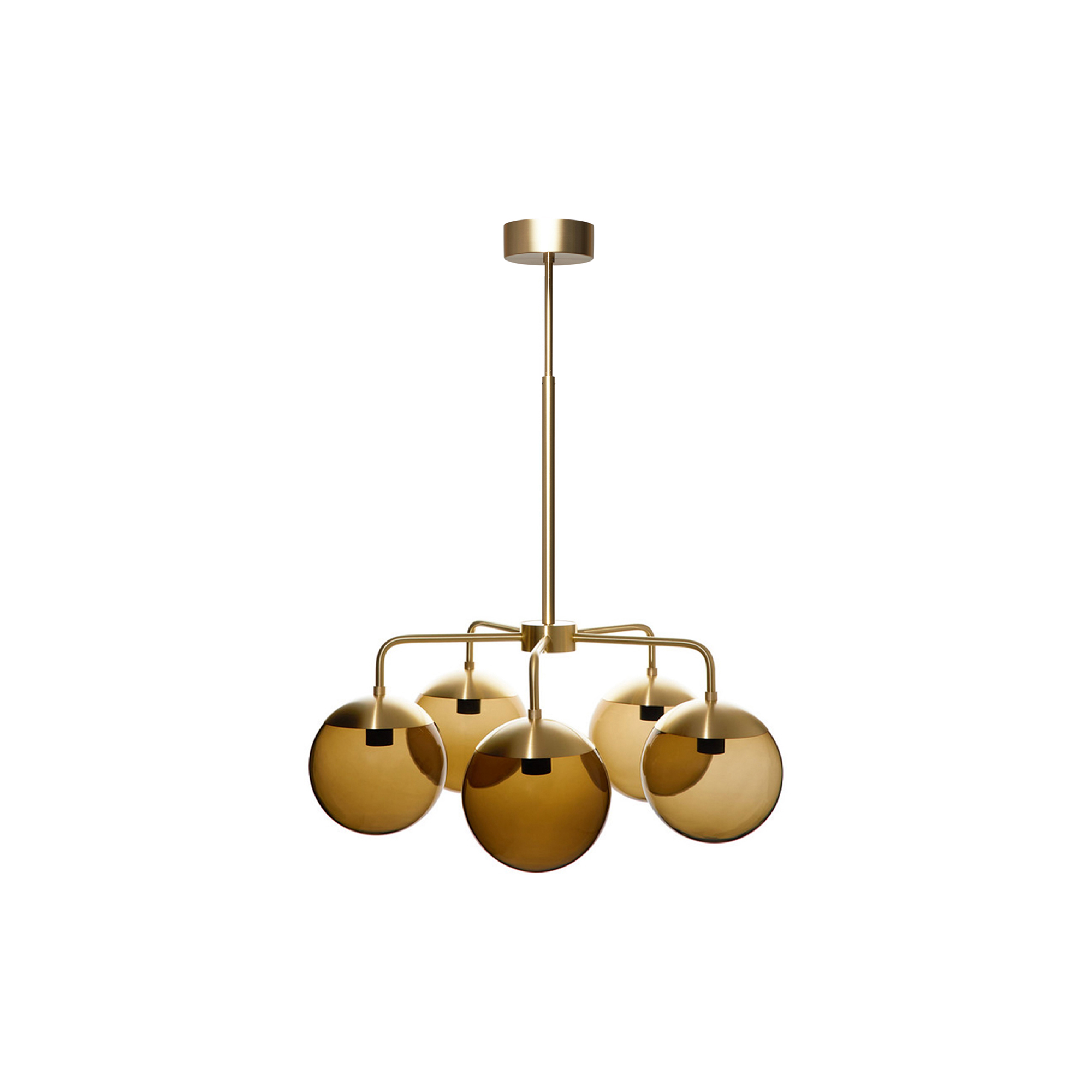Rubn - Lord 5 Chandelier, brass/brown