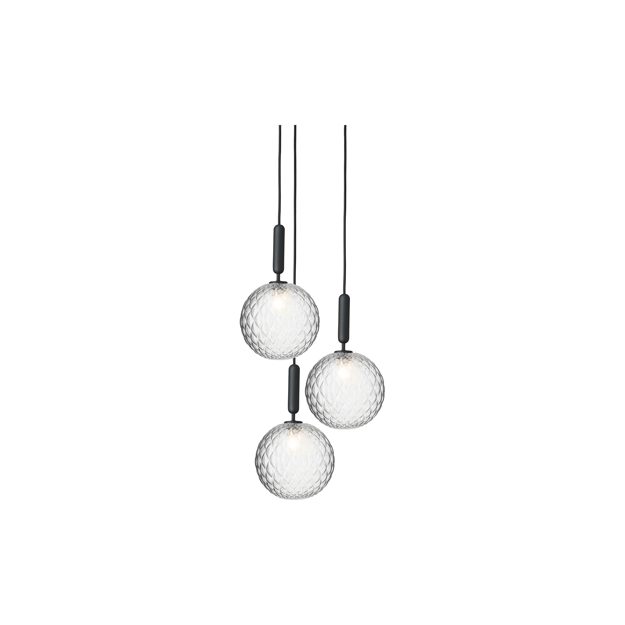 Nuura - Miira 3 Large Pendant, rock grey/optic