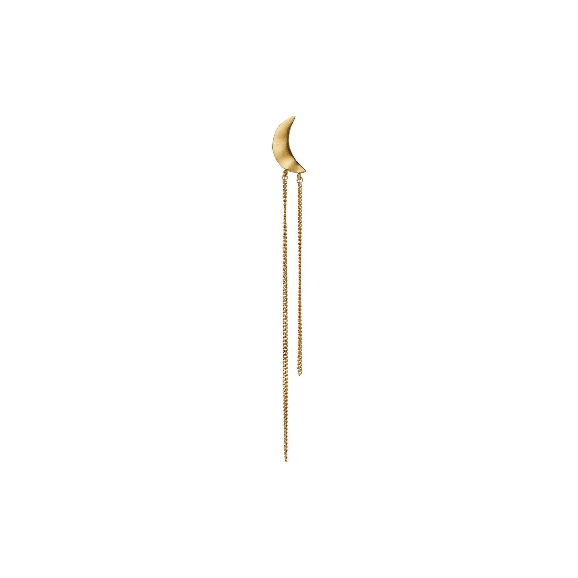 Stine A Jewelry - Bella Moon Earring with Long Chains Single, gold