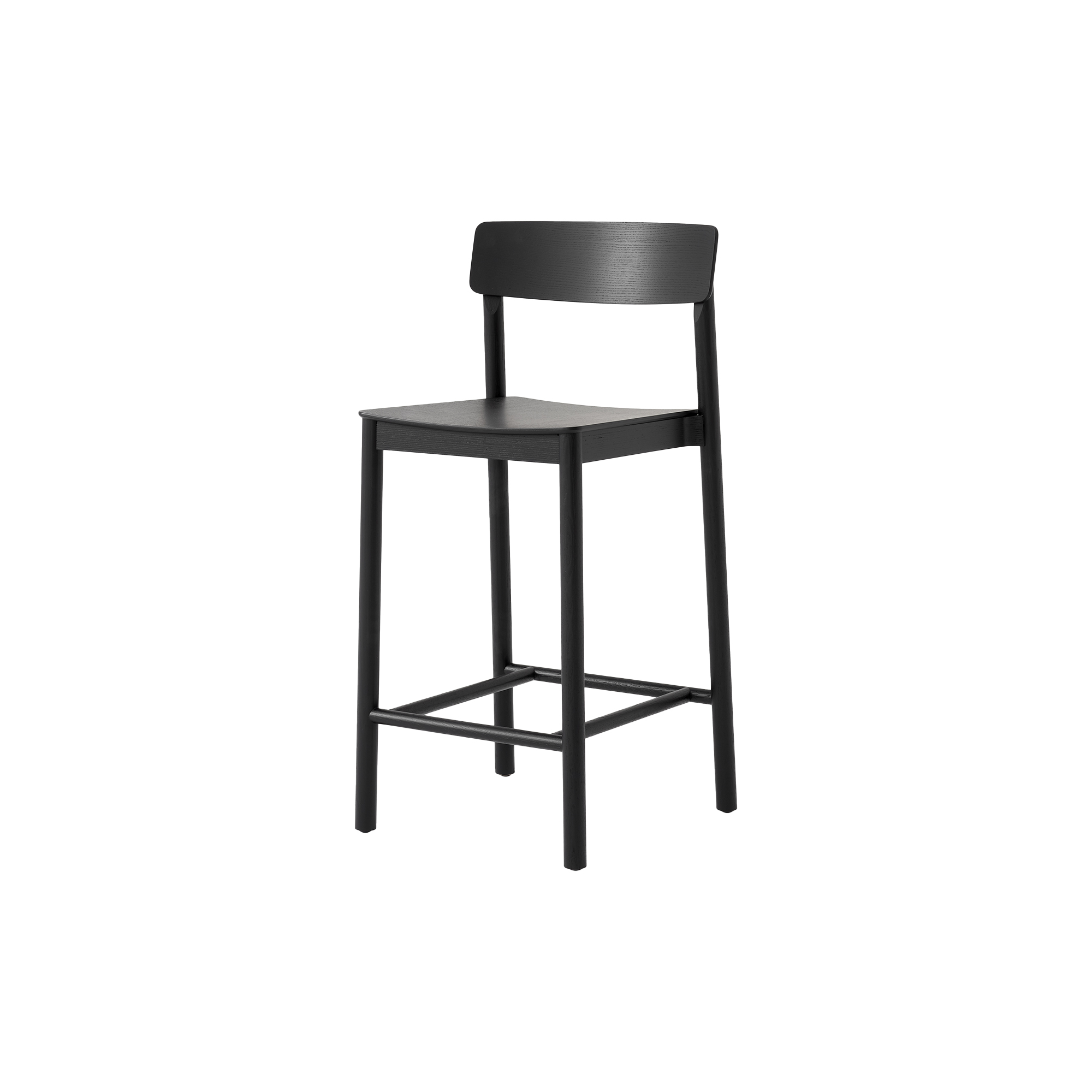 &Tradition - Betty TK13 Counter Chair, black lacquered ash/natural